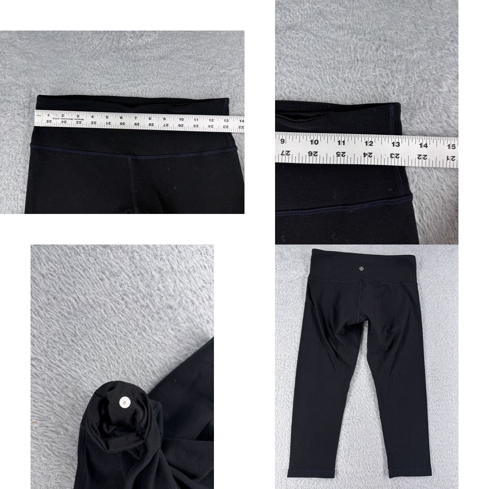 Lululemon Lululemon Wunder Under Crop 21" Black Women 6 Pant YogaLuon Stretch Athletic Slim Straight Cropped Inseam 21" Size 28" / US 6 / IT 42 - 8 Thumbnail