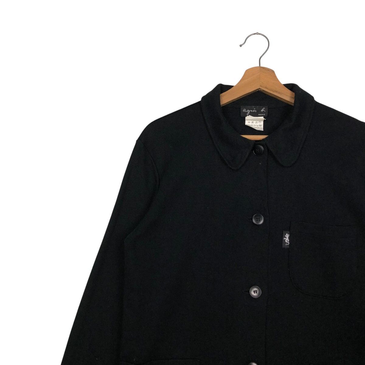 agnes b. 🔥RICH BLACK VINTAGE CHORE JACKET AGNES B. PARIS Size US S / EU 44-46 / 1 - 9 Thumbnail
