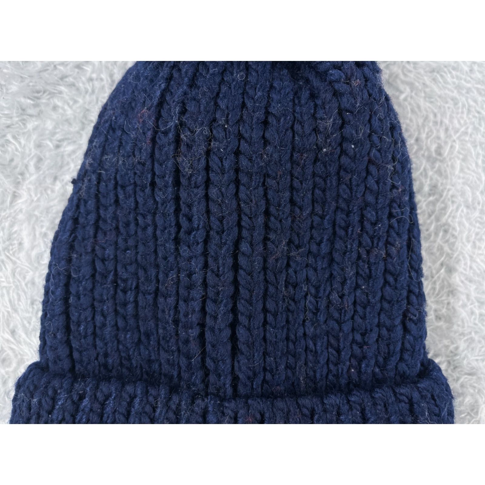 Vintage Be Mine: Beanie Toque Womens One Size Blue Acrylic Snow Winter Ski Pom Outdoors Size ONE SIZE - 2 Thumbnail
