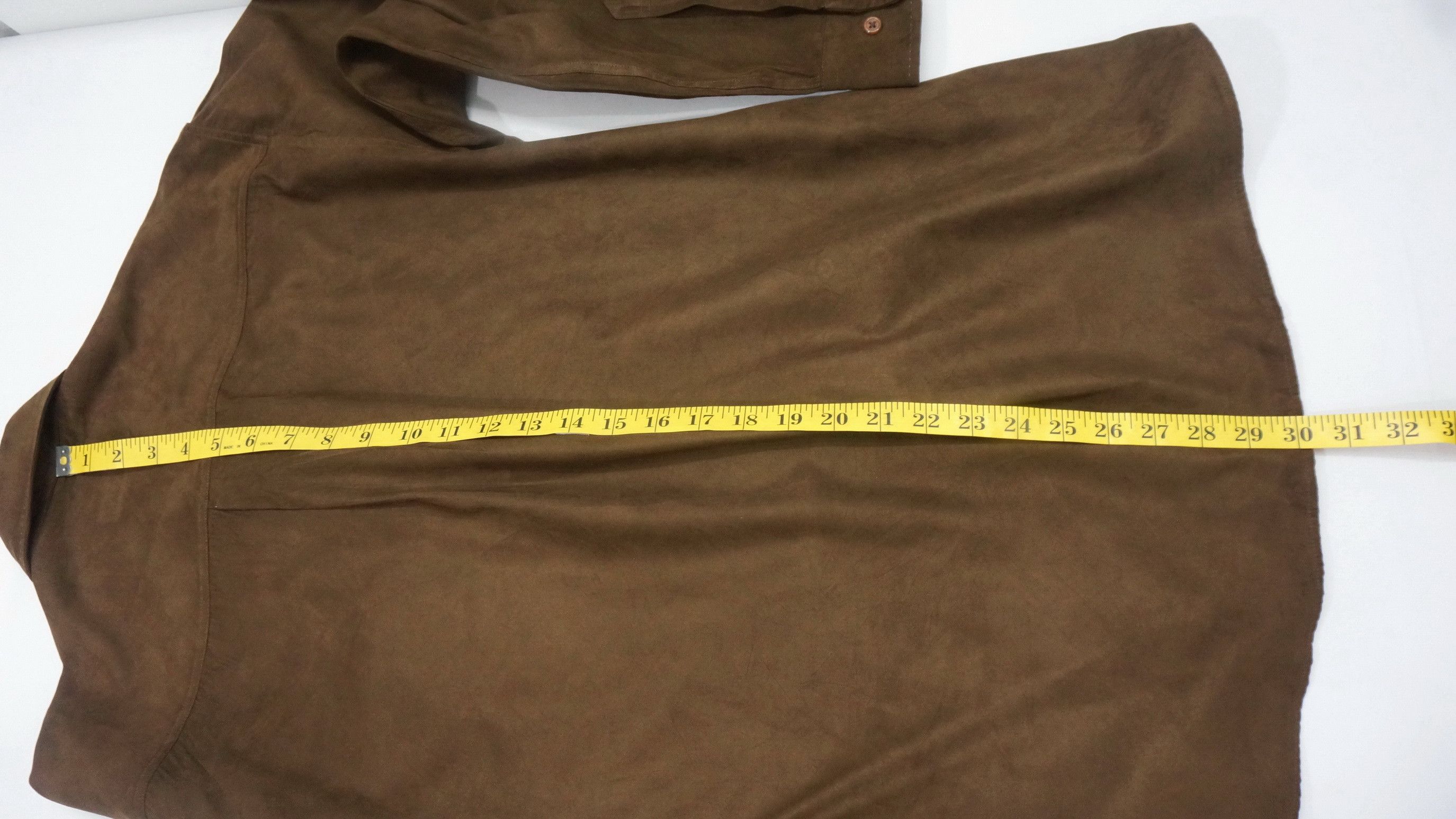 Japanese Brand Sacsny Y'SACCS Yohji Yamamoto Suede Feel Rayon Shirt Size US L / EU 52-54 / 3 - 8 Thumbnail