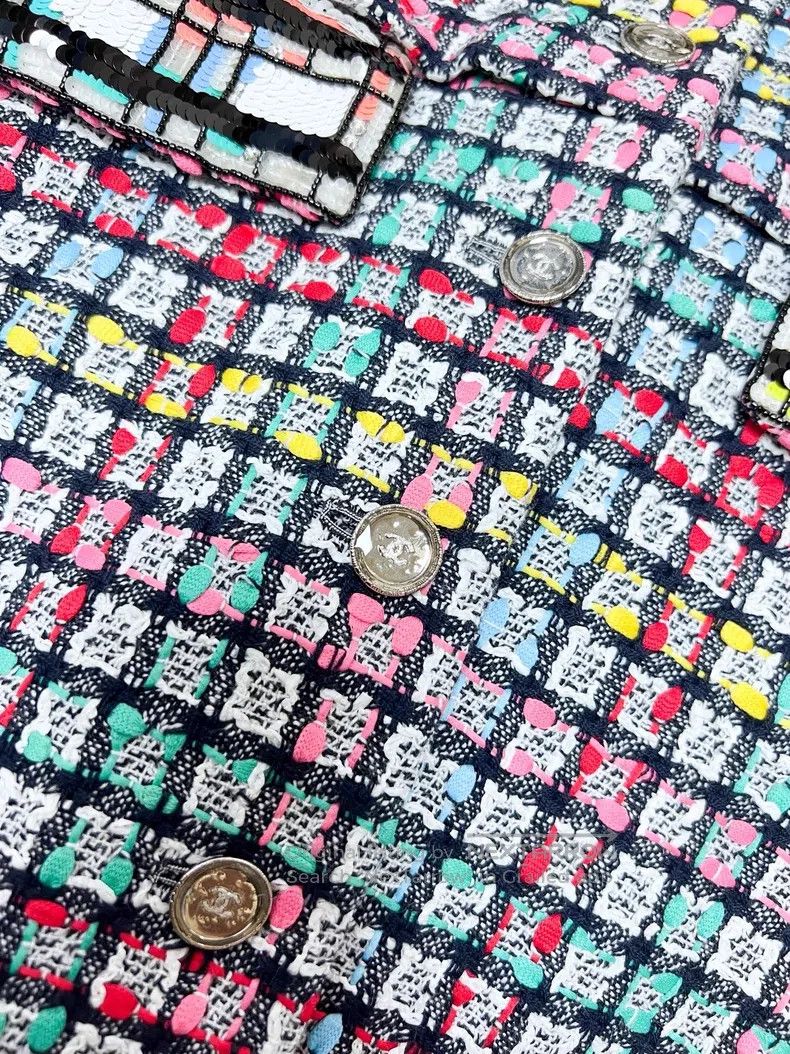 Chanel Chanel Heavy industry mosaic colourful sequin vest dress s Size S / US 4 / IT 40 - 5 Thumbnail