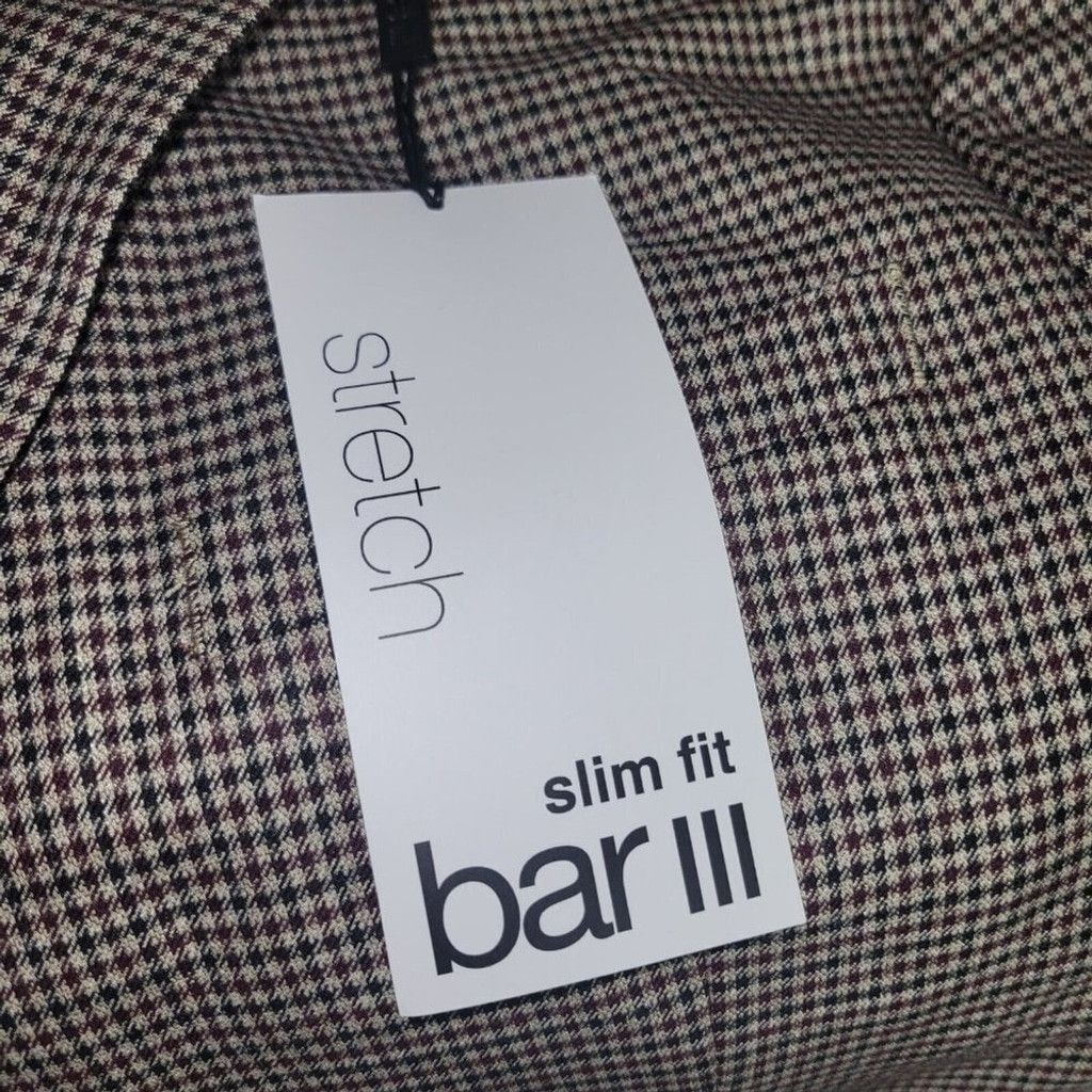 Bar III Bar lll Men's Slim-Fit Stretch Check Suit Jacket. Size 46R. Size US S / EU 44-46 / 1 - 4 Thumbnail