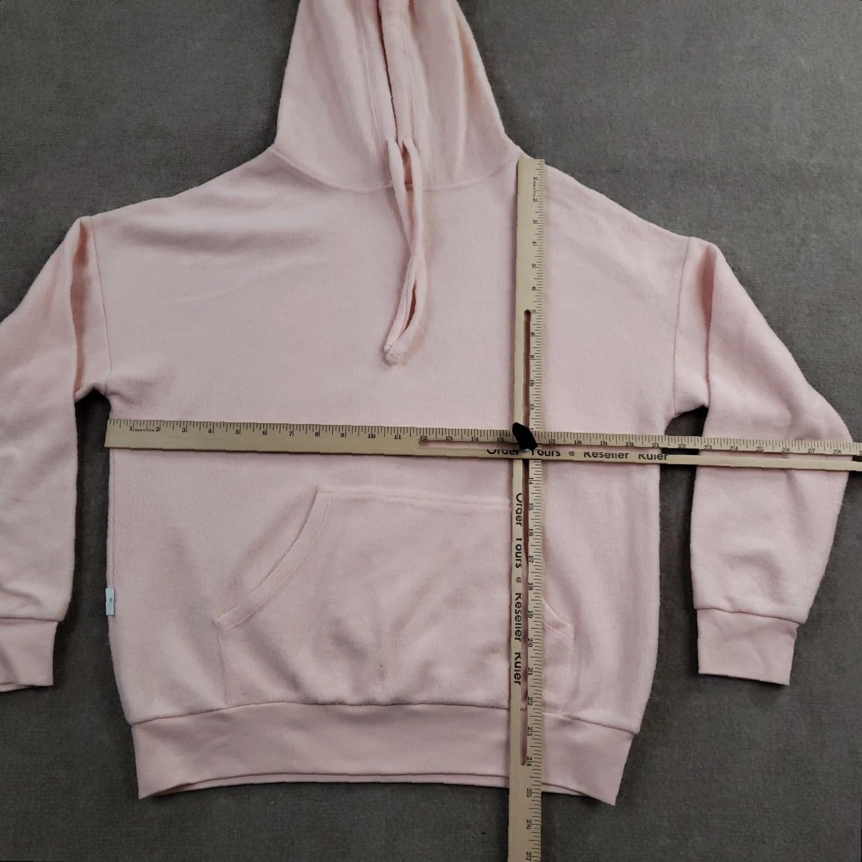 Pinko Soft Serve Hoodie Womens Small Pink Cotton Pullover Fleece Sweatshirt Made USA Pockets Logo Size S / US 4 / IT 40 - 2 Thumbnail