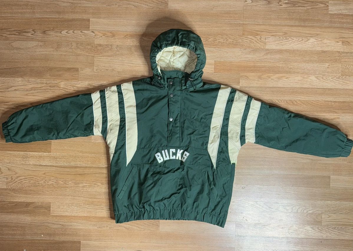 Starter Milwaukee Bucks Men's Starter Jacket XL Detachable Hoodie Size US XL / EU 56 / 4 - 2 Thumbnail