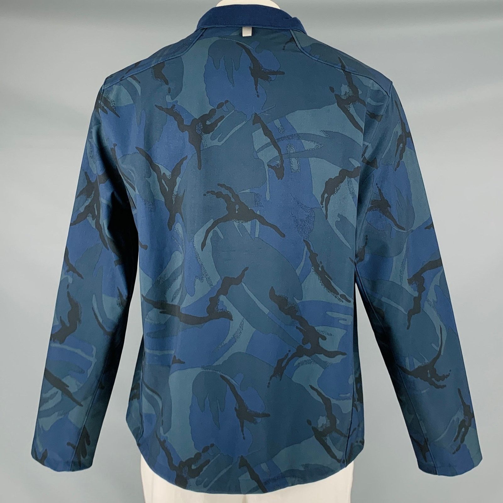 Ralph Lauren Size XL Navy Blue Camo Polyester Elastane Jacket Size US XL / EU 56 / 4 - 4 Thumbnail