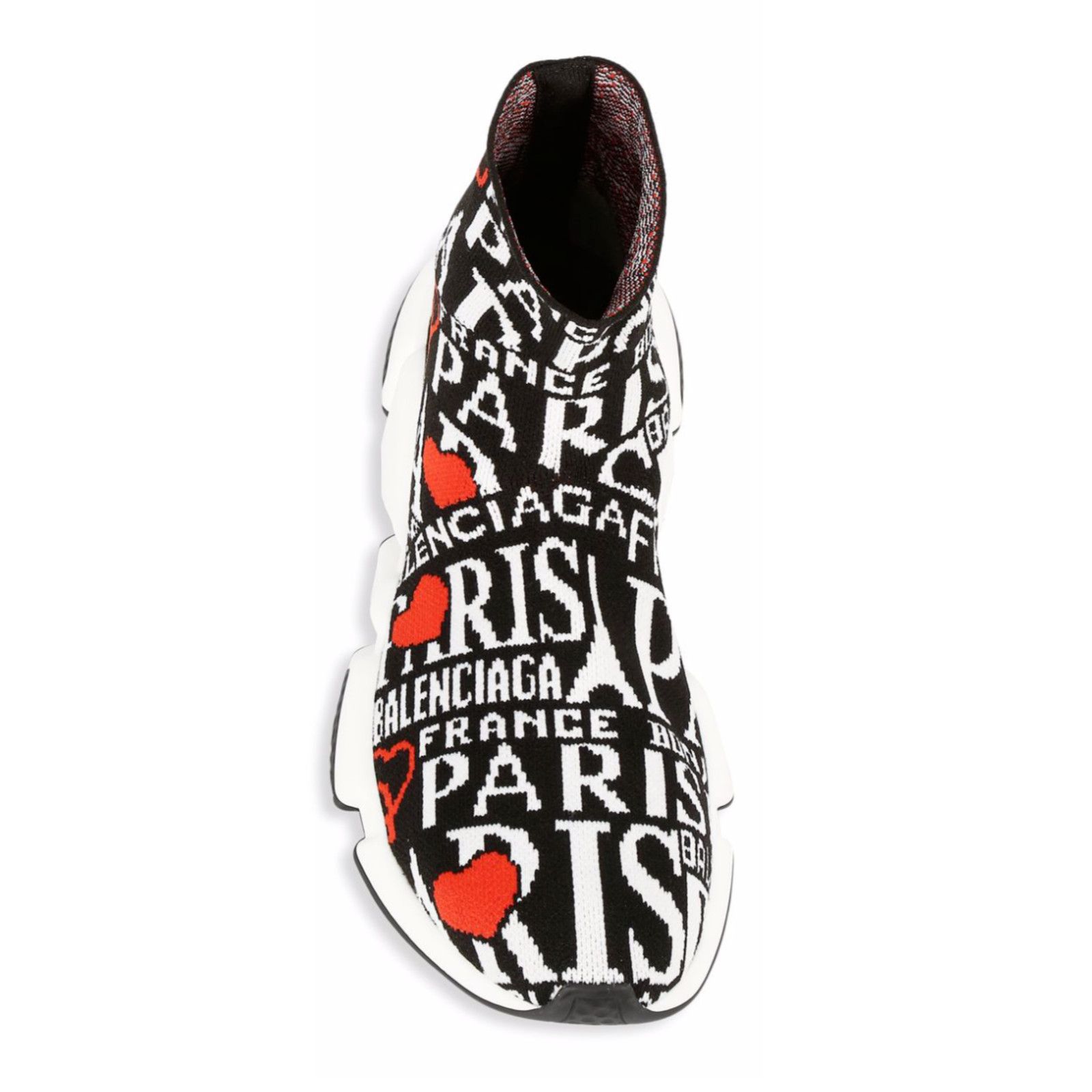 Balenciaga Balenciaga Women Sock White Black Red Paris Sneakers 42 Size US 12 / IT 42 - 6 Thumbnail