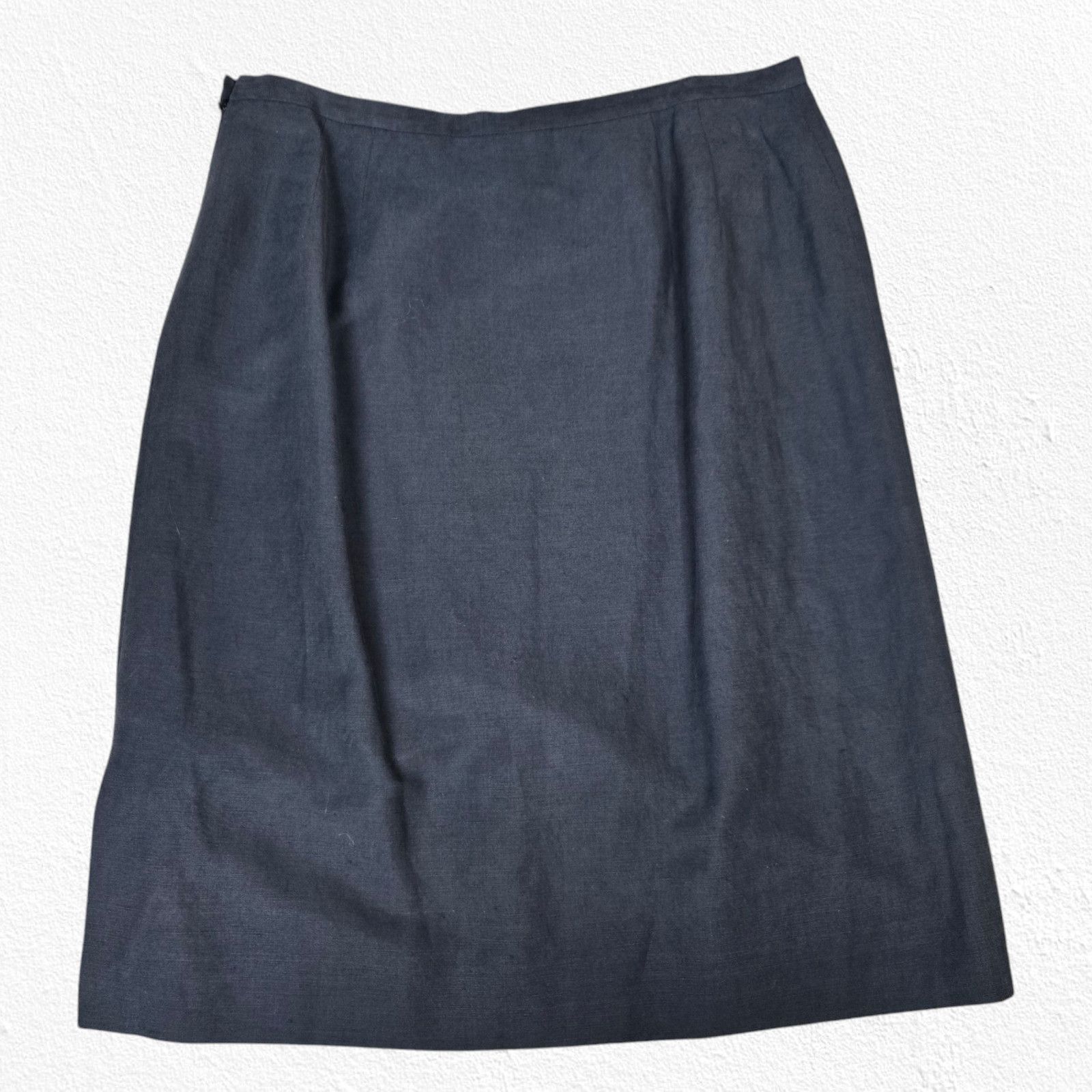 Pendleton Y2K Pendleton Gray Silk Linen Classic Midi Skirt Size 14 Size 36" / US 14 / IT 50 - 9 Thumbnail