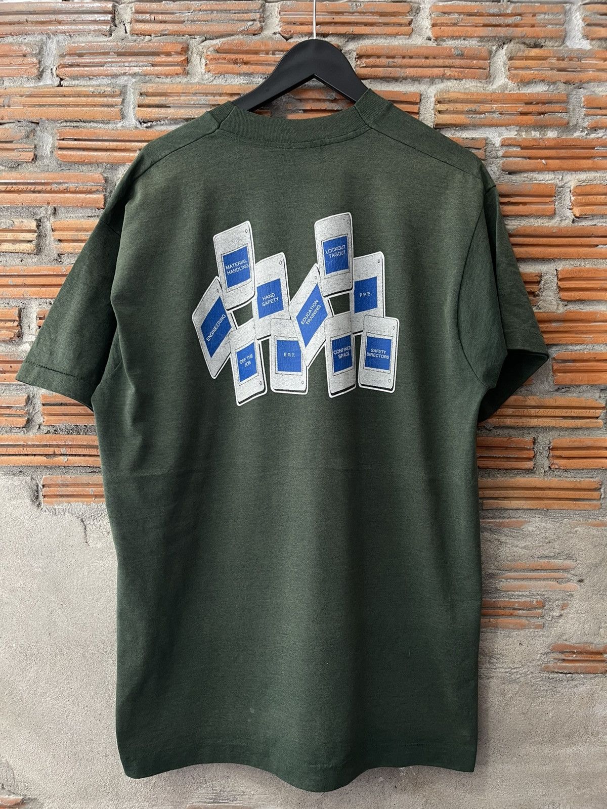 Vintage RARE Vintage 90s Abbeville Safety Lockout Tagout T-Shirt XL Size US XL / EU 56 / 4 - 8 Thumbnail