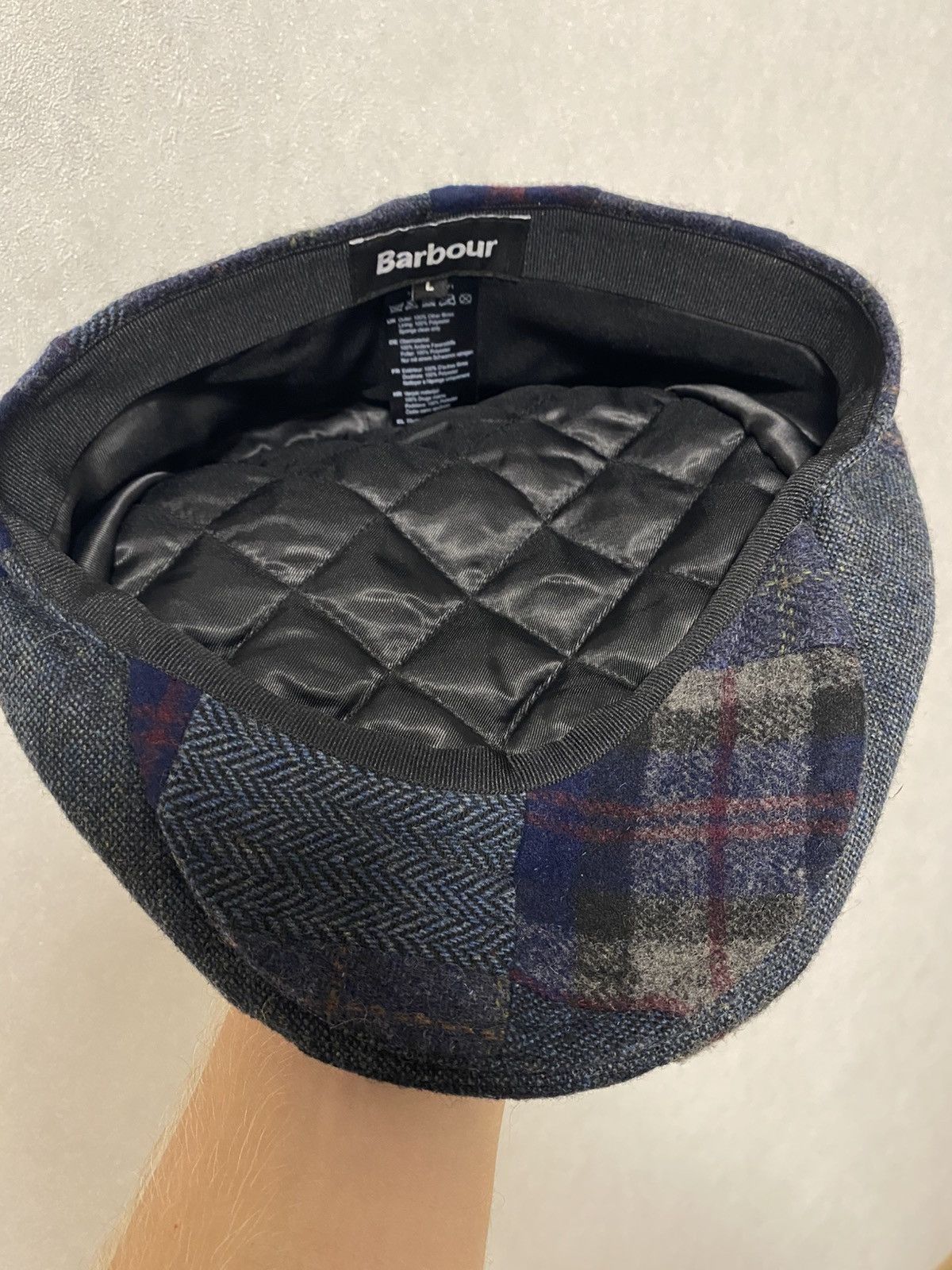 Barbour Barbour Tweed Wool Patchwork Cap Flat Hat Size: L Size ONE SIZE - 5 Thumbnail