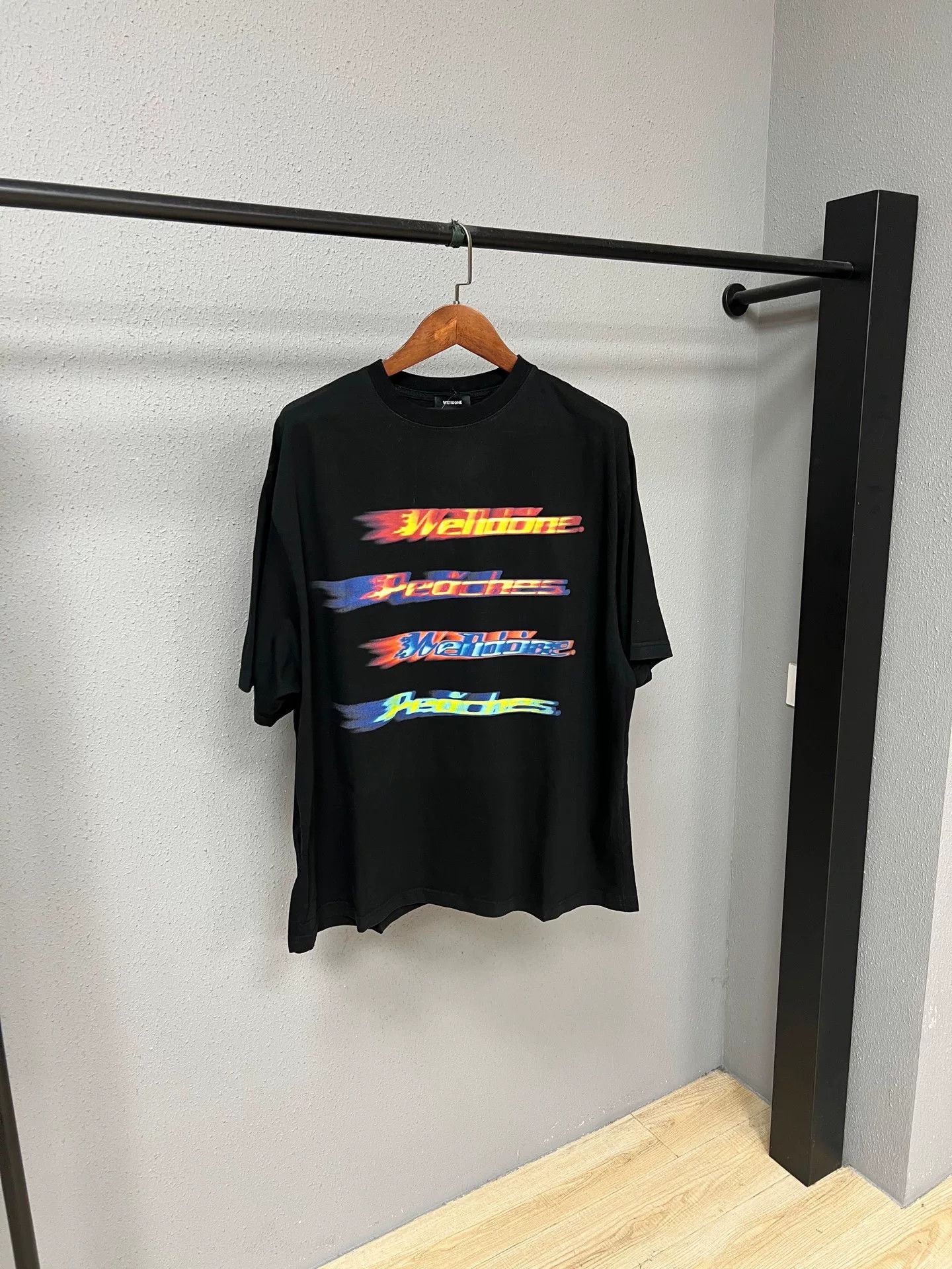 WE11DONE we11done short sleeve black t-shirt Size US L / EU 52-54 / 3 - 1 Preview