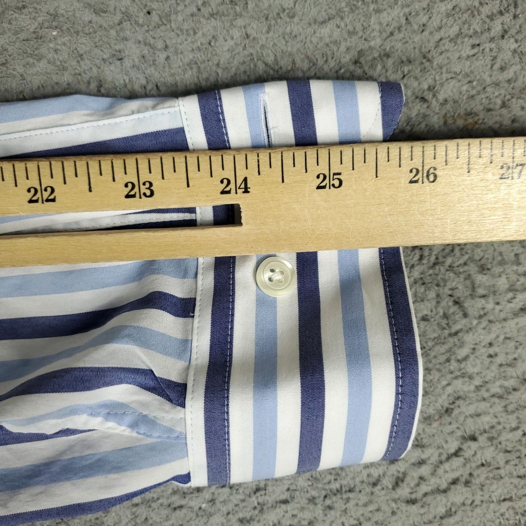 Brooks Brothers Brooks Brothers Shirt Mens Large Blue Striped Regent Button Up Long Sleeve Size US L / EU 52-54 / 3 - 6 Thumbnail