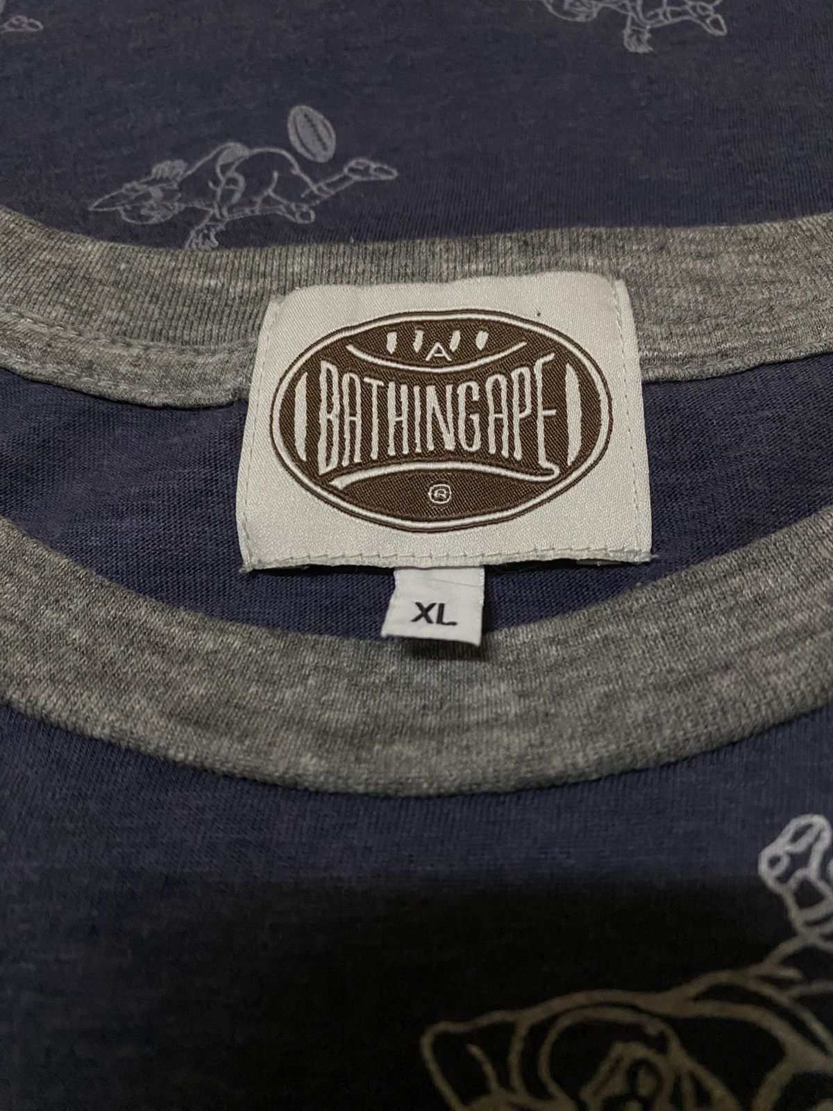 Bape A Bathing Ape By Nigo Fullprint Raglan Baseball Shirt Japan Size US M / EU 48-50 / 2 - 8 Thumbnail