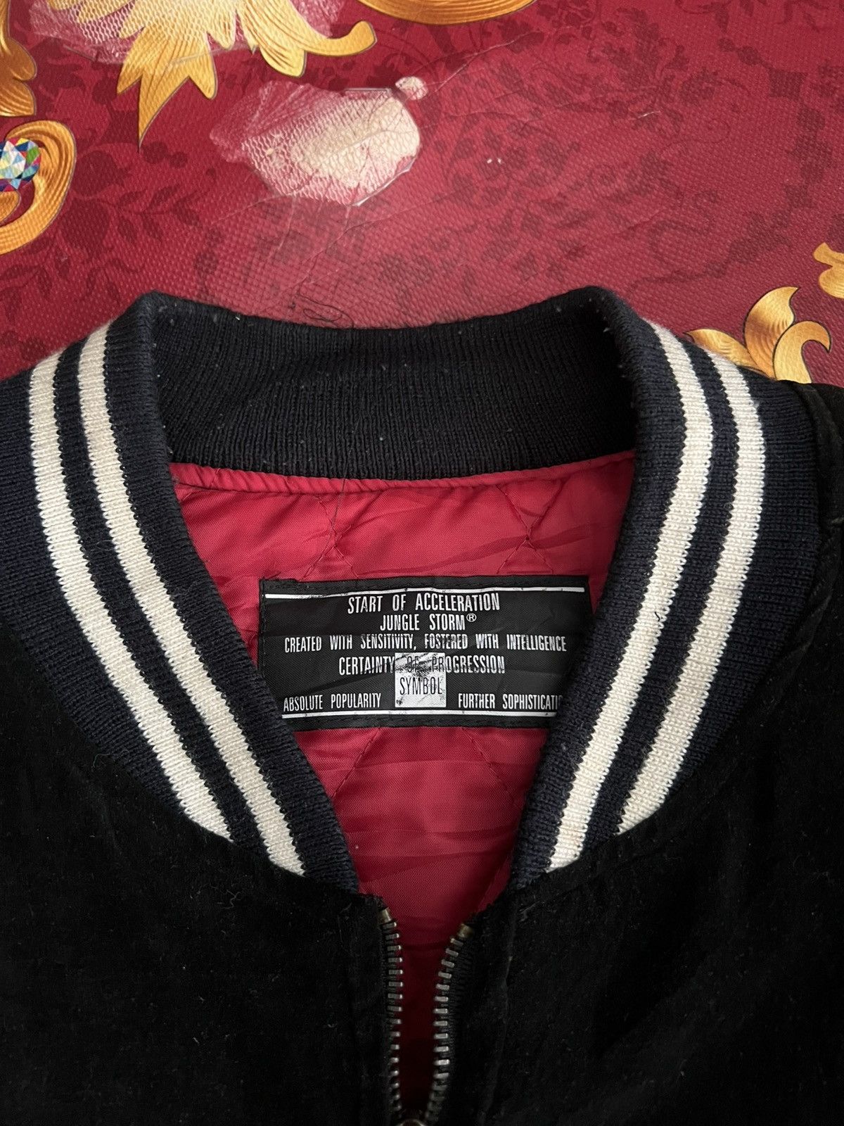 Japanese Brand (SOLD OUT) Jungle Storm Japan Sukajan Suede Velvet Jacket Size US L / EU 52-54 / 3 - 4 Thumbnail