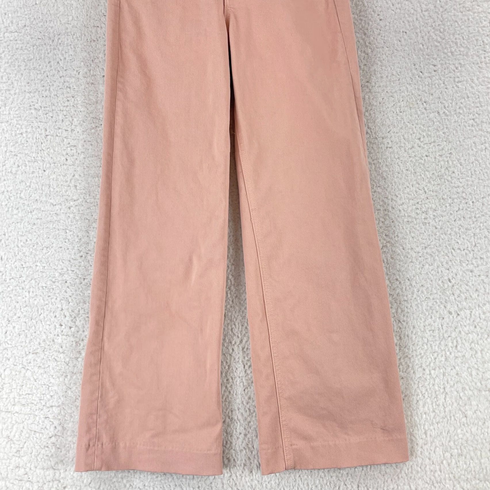 Rag & Bone rag & bone Justine Jeans Womens Pink Wide-Leg High-Rise Ankle Crop Size 25 Denim Cotton Spandex Regular 5-Pocket 26in Inseam Size 42" / US 20 - 3 Thumbnail