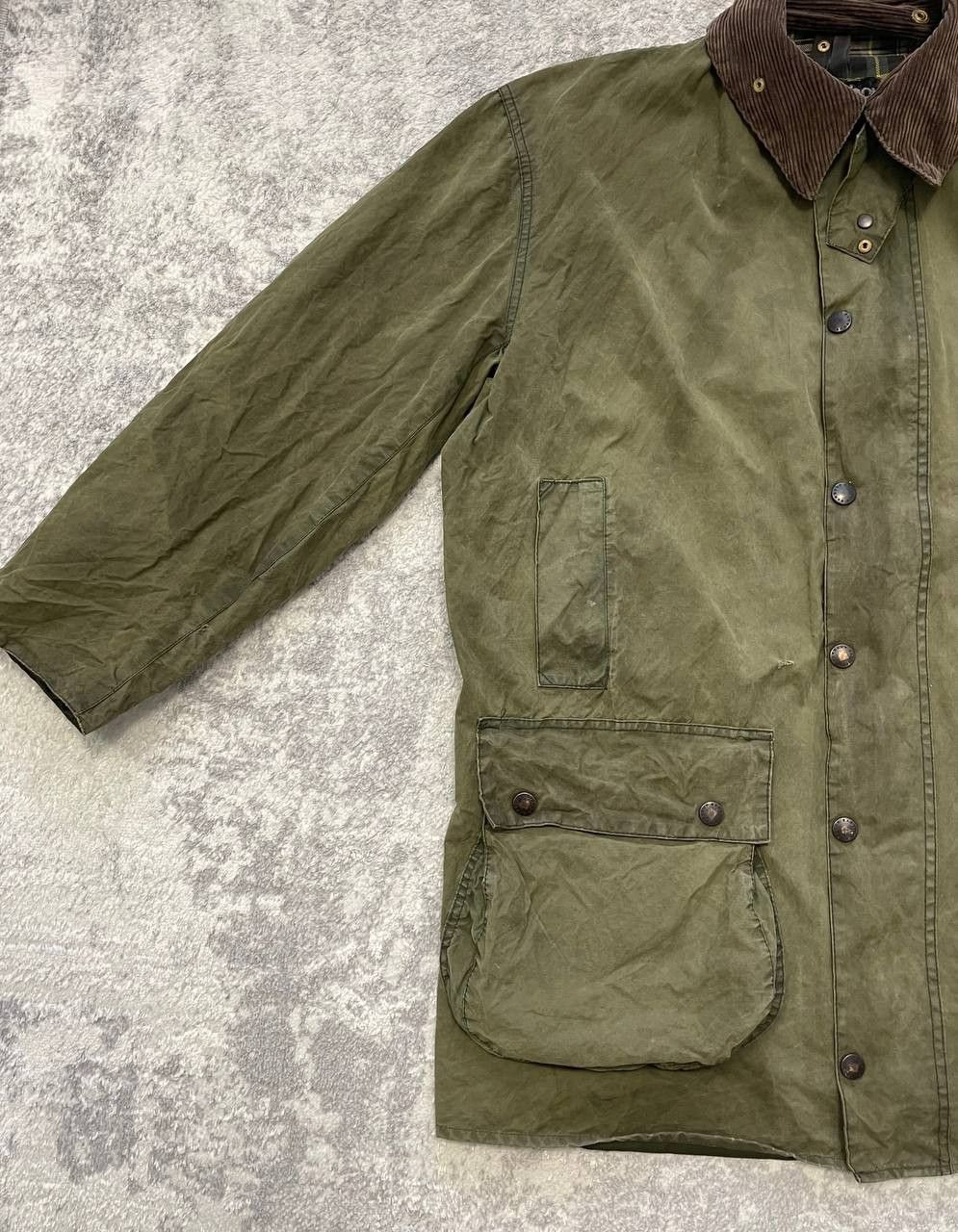 Barbour Vintage Barbour Border Waxed Cotton Jacket Made In England Size US L / EU 52-54 / 3 - 2 Thumbnail