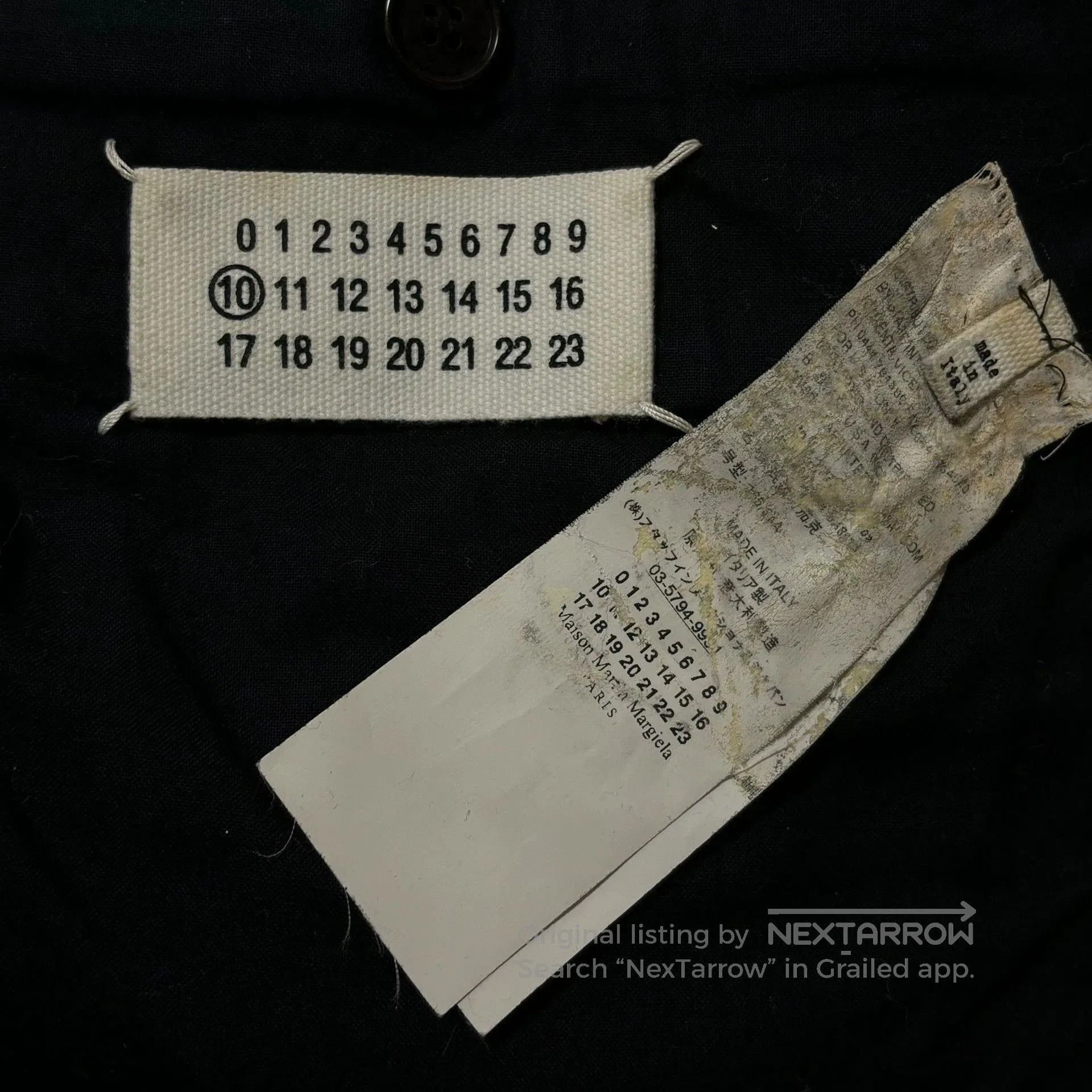 Maison Margiela Black Leather er Jacket with Ribbed Trim . Size US M / EU 48-50 / 2 - 6 Thumbnail