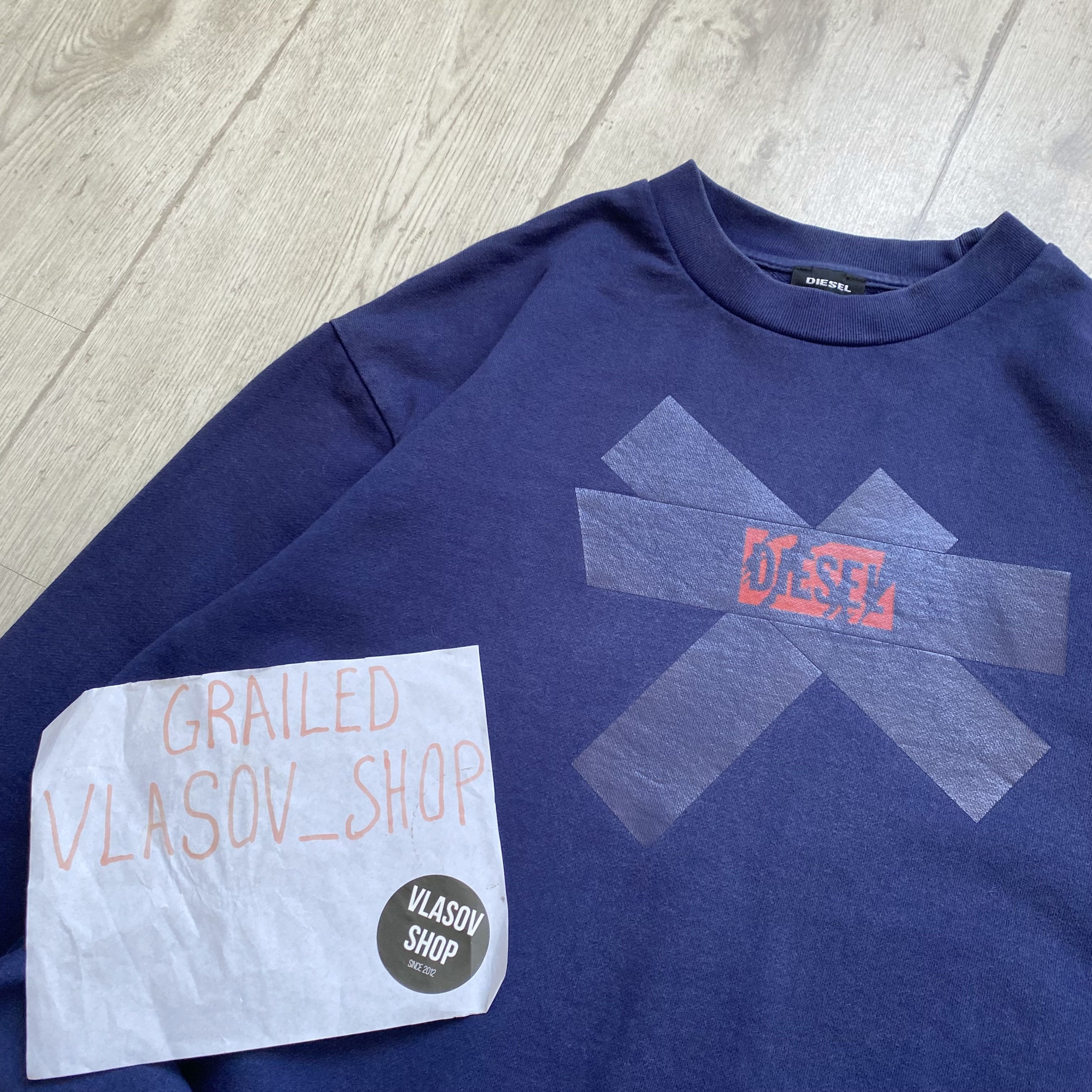Diesel 00s Vintage Diesel Crewneck Boxy Sweatshirt Logo y2k Size US M / EU 48-50 / 2 - 5 Thumbnail