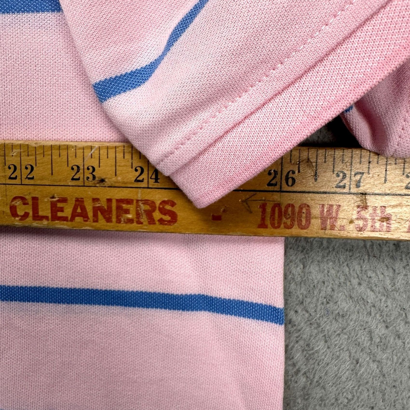 Izod Izod Advantage Polo Shirt Golf Polo Mens 2XL Pink Blue Striped Short Sleeve Shirt Mens 2XL Pink Stripes Outdoor Bre breathable Collar Size US XXL / EU 58 / 5 - 7 Thumbnail