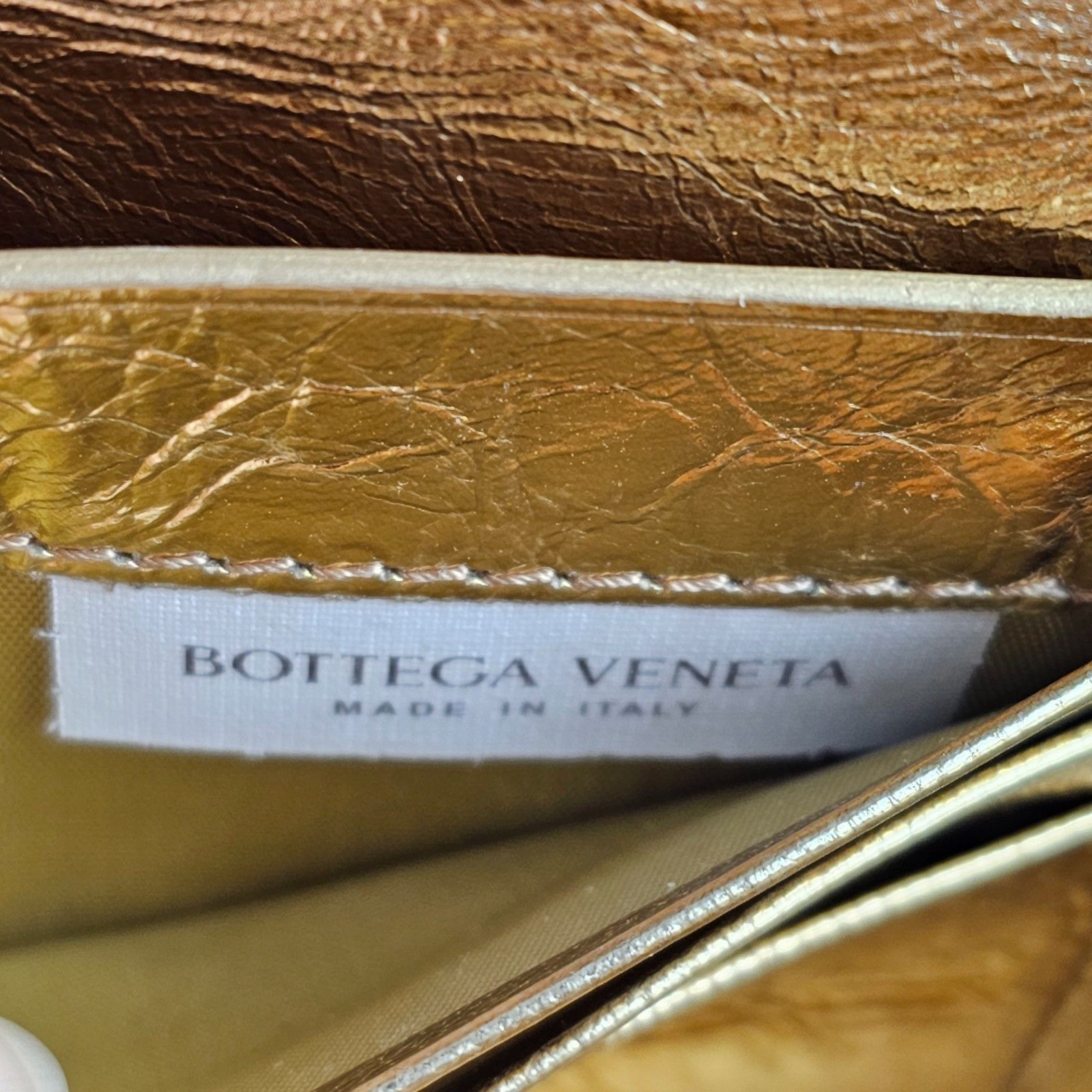 Bottega Veneta BOTTEGA VENETA Andiamo $3700 Gold Leather Top Handle Clutch Size ONE SIZE - 4 Thumbnail