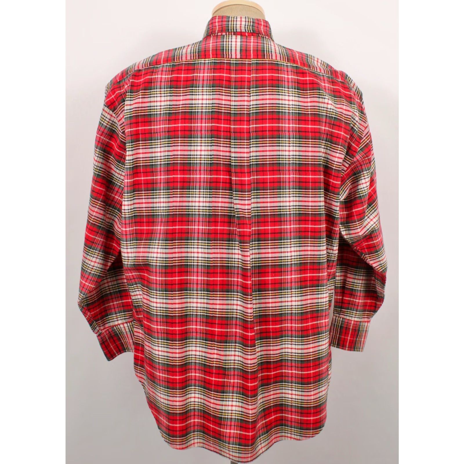 Ralph Lauren VINTAGE Ralph Lauren The Big Oxford Shirt Mens XL Plaid 1990s 90s Red Cotton Shirt Size US XL / EU 56 / 4 - 2 Thumbnail