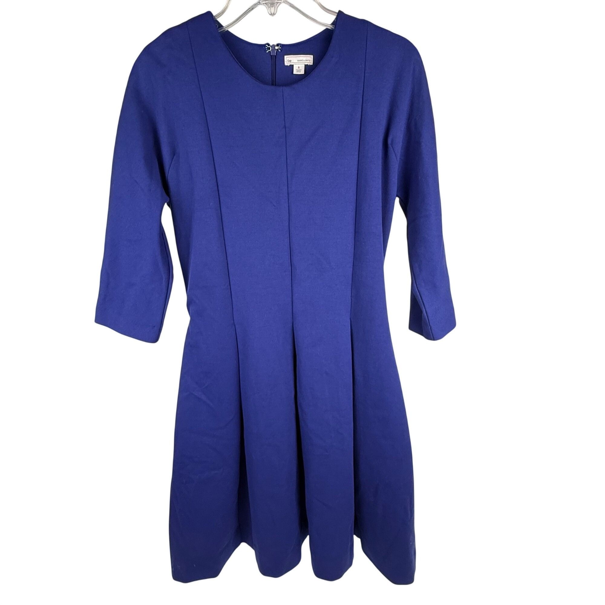 Gap Gap Women's Flared Ponte Dress Scoop-Neck 3/4-Sleeve Fit & F Size M / US 6-8 / IT 42-44 - 1 Thumbnail