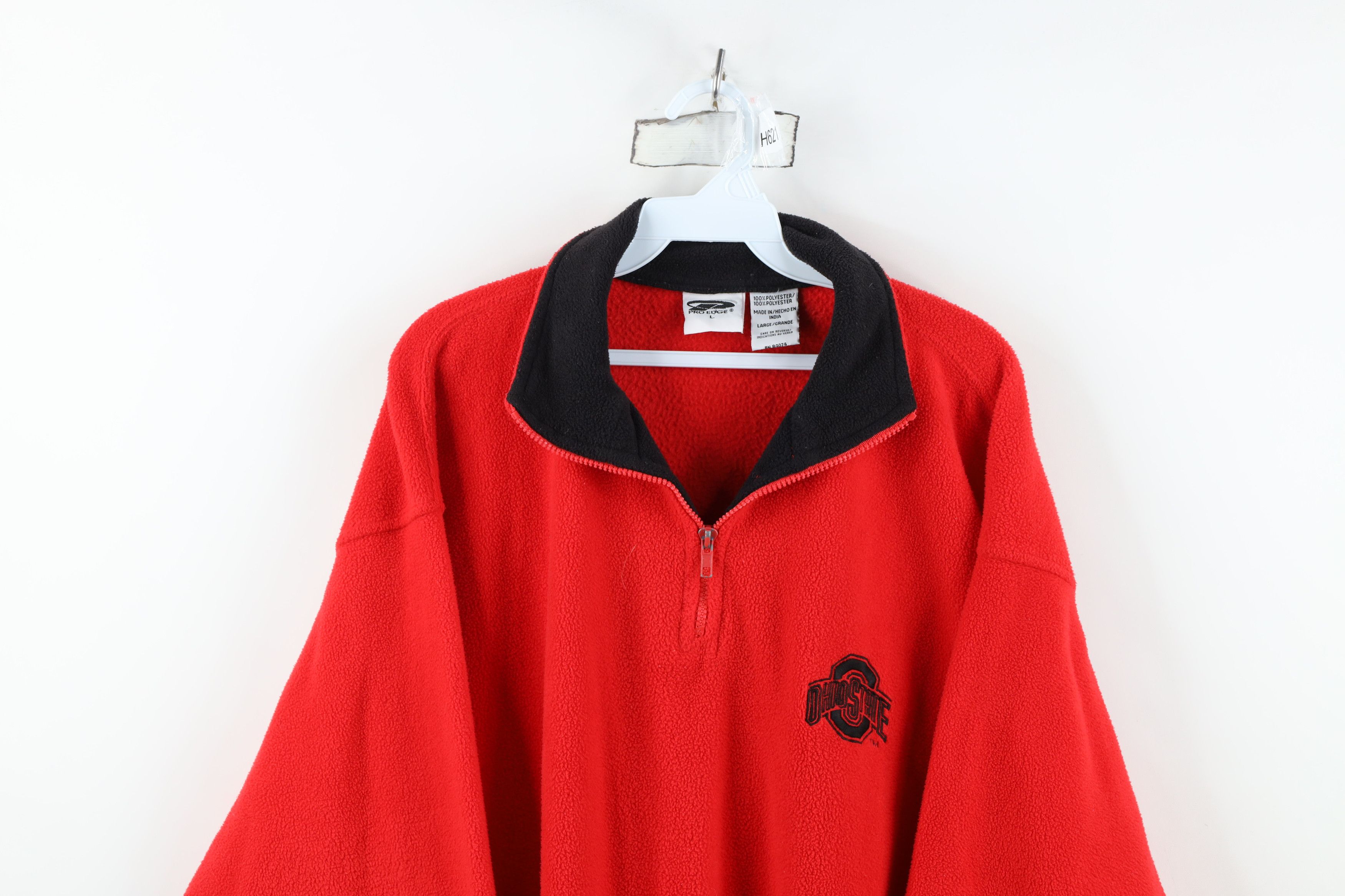 Vintage Vintage 90s Ohio State University Half Zip Fleece Sweater Size US L / EU 52-54 / 3 - 2 Thumbnail