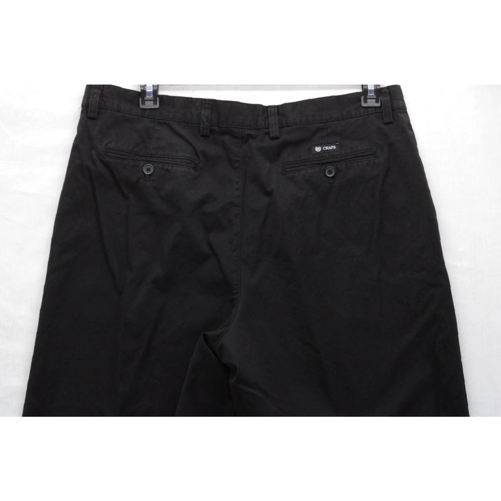 Chaps Chaps By Ralph Lauren Pants Men's 38 Black Flat Front Stright Leg Cotton Size US 38 / EU 54 - 4 Thumbnail