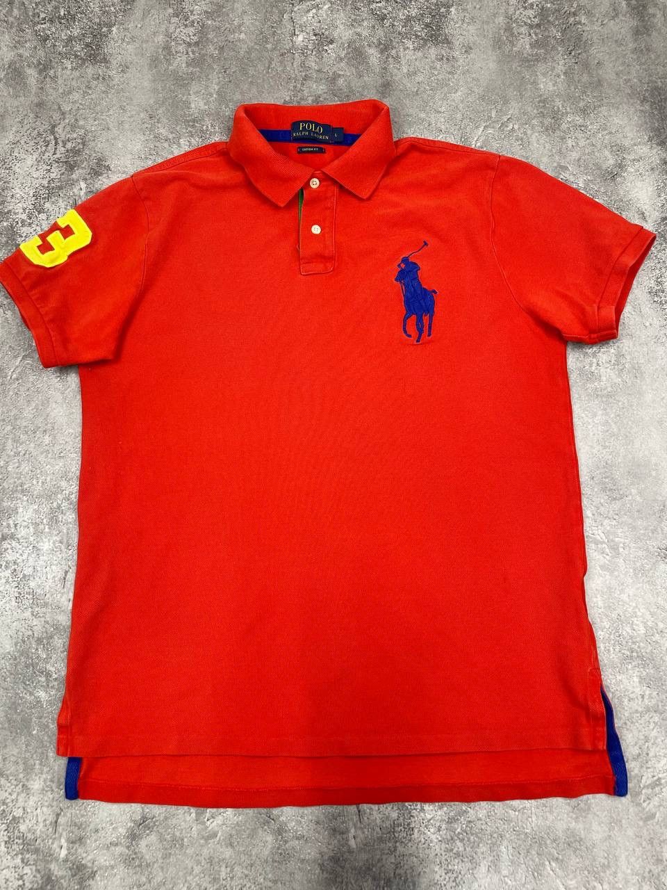 Polo Ralph Lauren Polo Ralph Lauren MenCotton Polo Shirt Red Custom Fit Size L Size US M / EU 48-50 / 2 - 1 Thumbnail