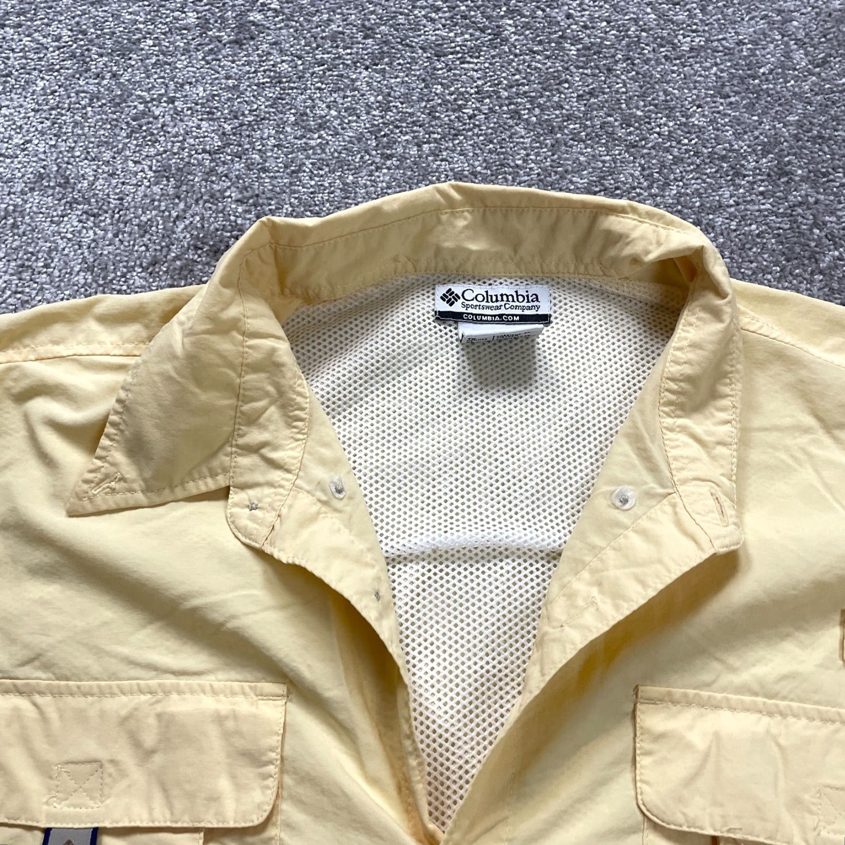 Vintage Columbia PFG Bahama Shirt Mens XL Yellow Nylon Short Sleeve Casual Size US XL / EU 56 / 4 - 3 Thumbnail