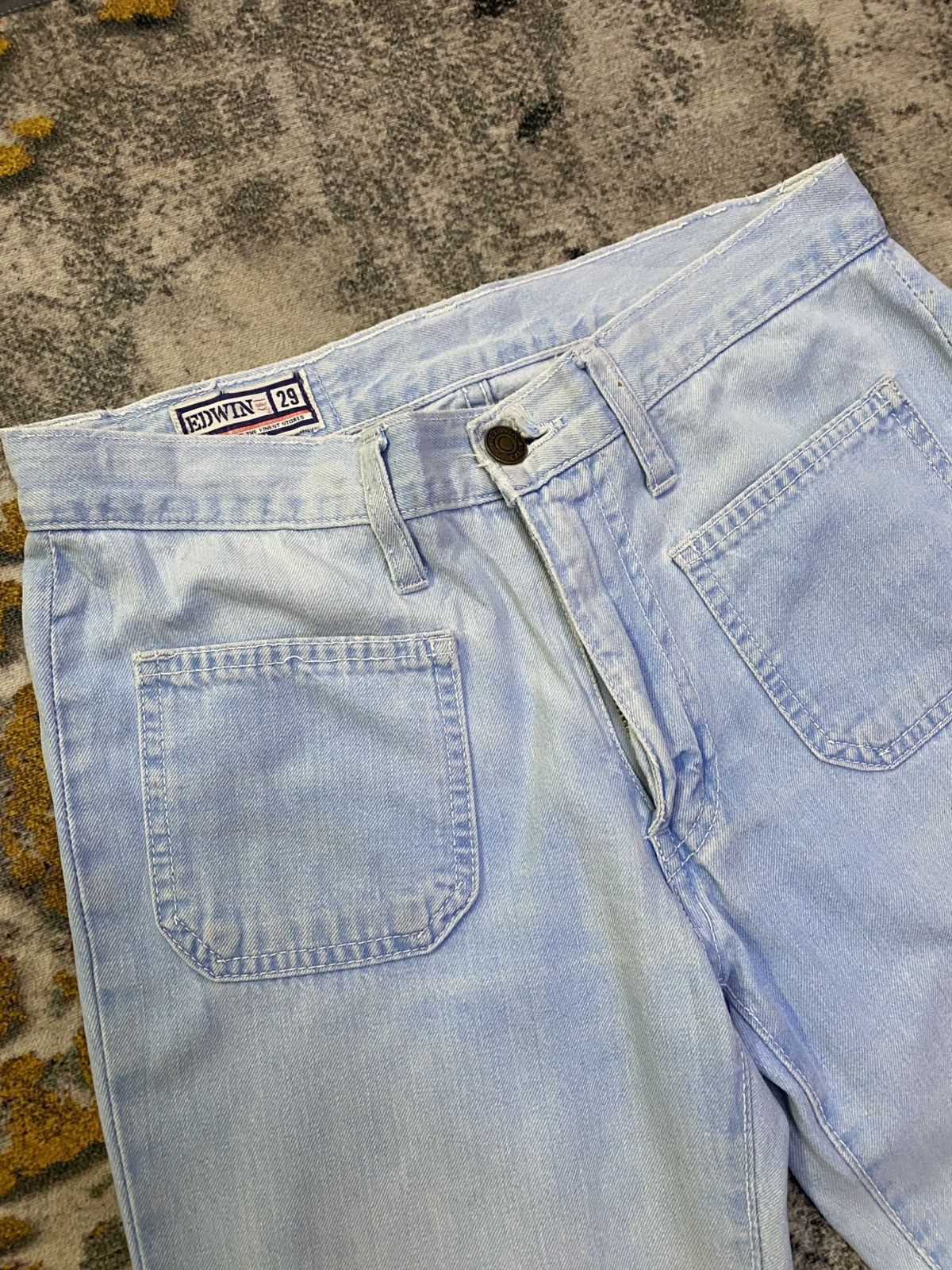Edwin × If Six Was Nine × Vintage Vintage 70s Edwin Flared Denim Size US 29 - 7 Thumbnail