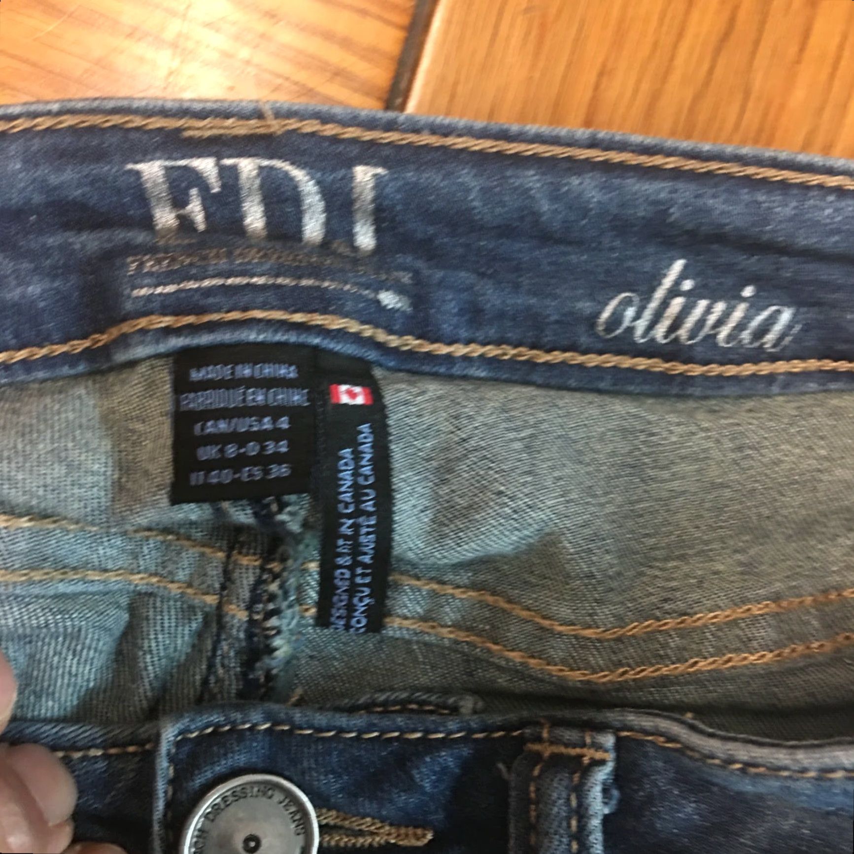 Denime FDJ Womens Cropped Blue Denim Jeans Size 4 Regular Straight Leg Size 27" / US 4 / IT 40 - 6 Thumbnail