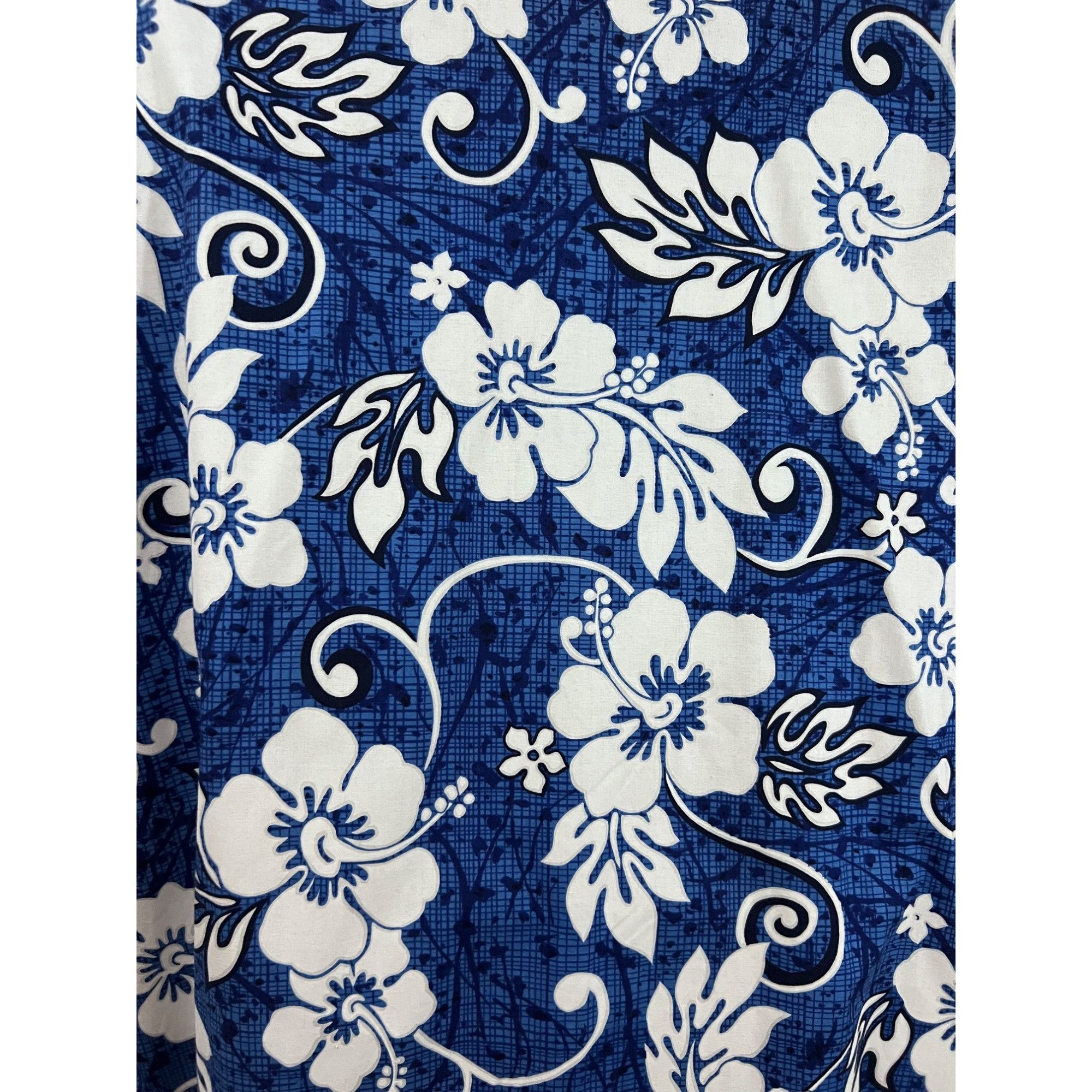 Vintage Mens Vintage Blue Floral Hawaiian Aloha Button Up Shirt 3X P Size US XXL / EU 58 / 5 - 4 Thumbnail