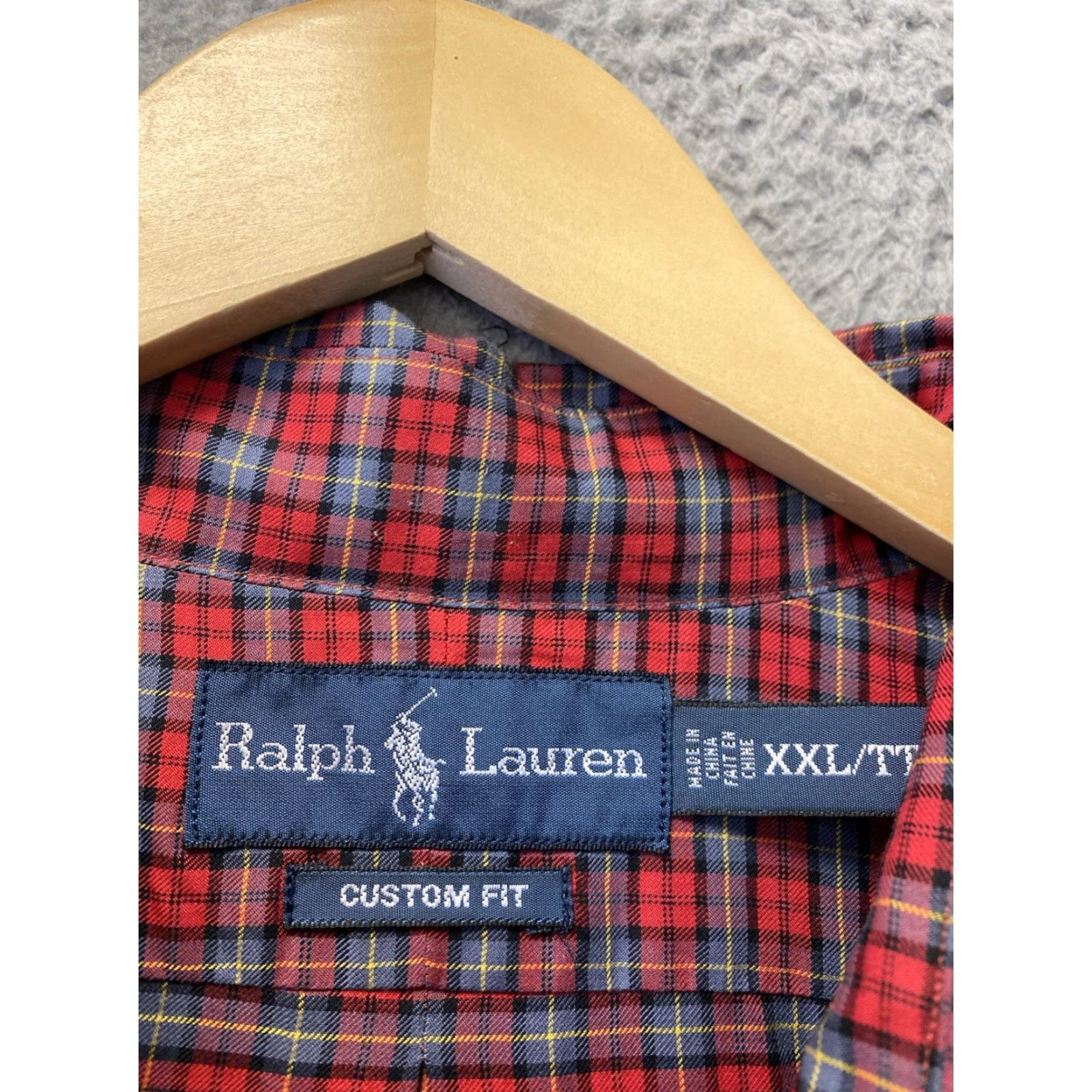 Polo Ralph Lauren VINTAGE Polo Ralph Lauren Button-Up Shirt Mens XXL Red Plaid Long Sleeve Preppy Classic Size US XXL / EU 58 / 5 - 3 Thumbnail