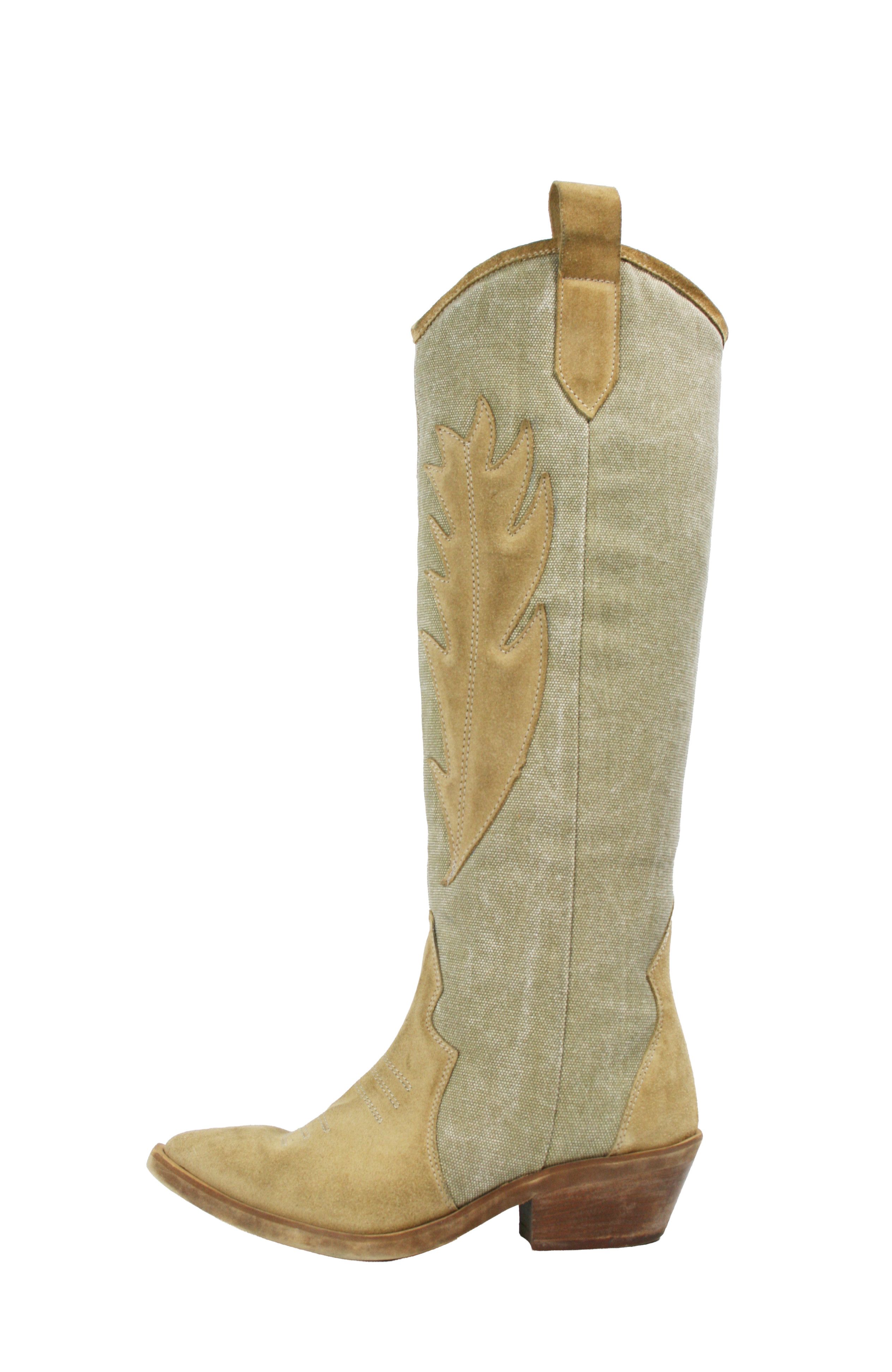 Japanese Brand L37 Let's Get Lost Knee Cowboy Western Y2K Boots Size US 6 / IT 36 - 1 Thumbnail