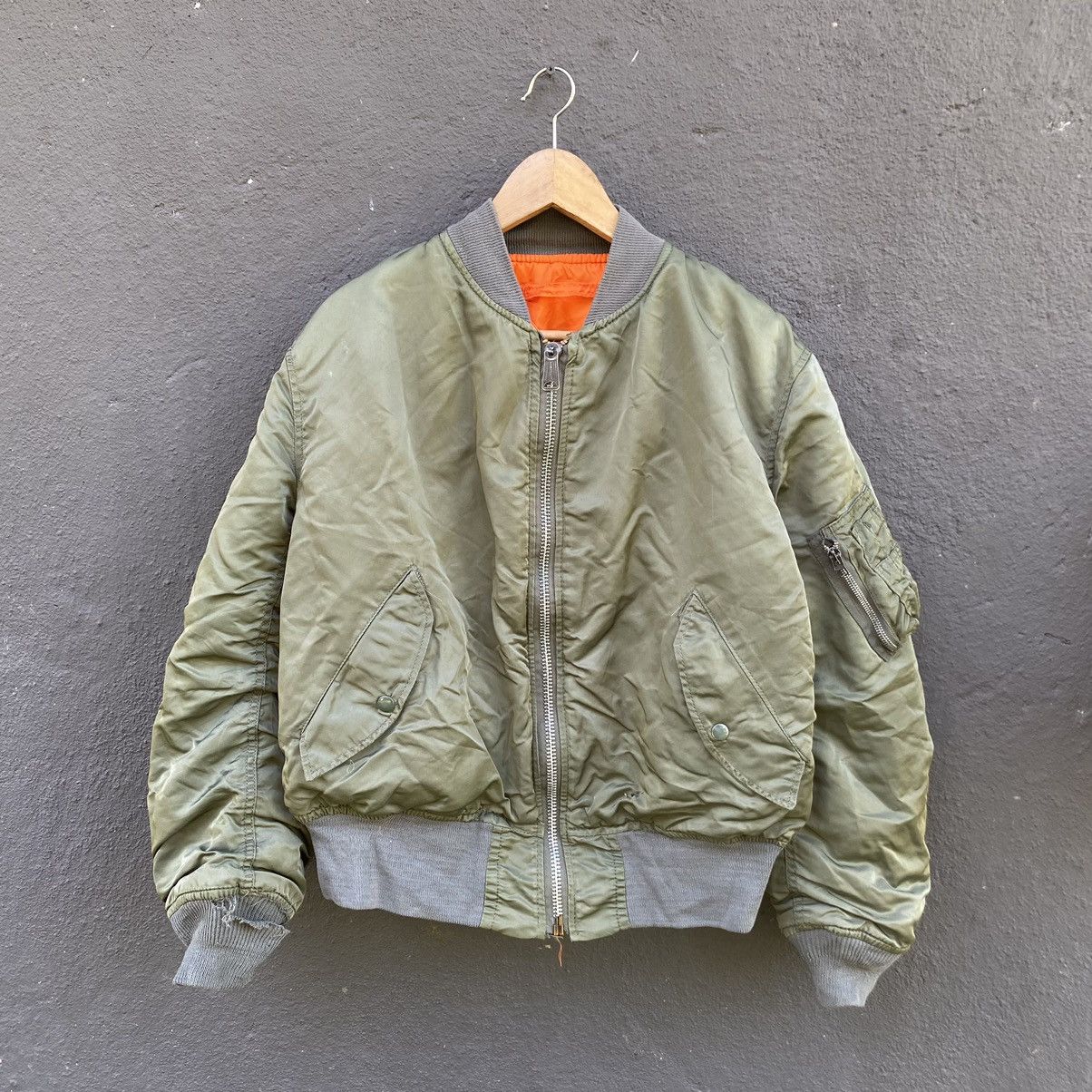 Alpha Industries Thrashed Vintage 70s Alpha Bomber Jacket ERD GRUNGE OG GRAIL Size US L / EU 52-54 / 3 - 1 Thumbnail