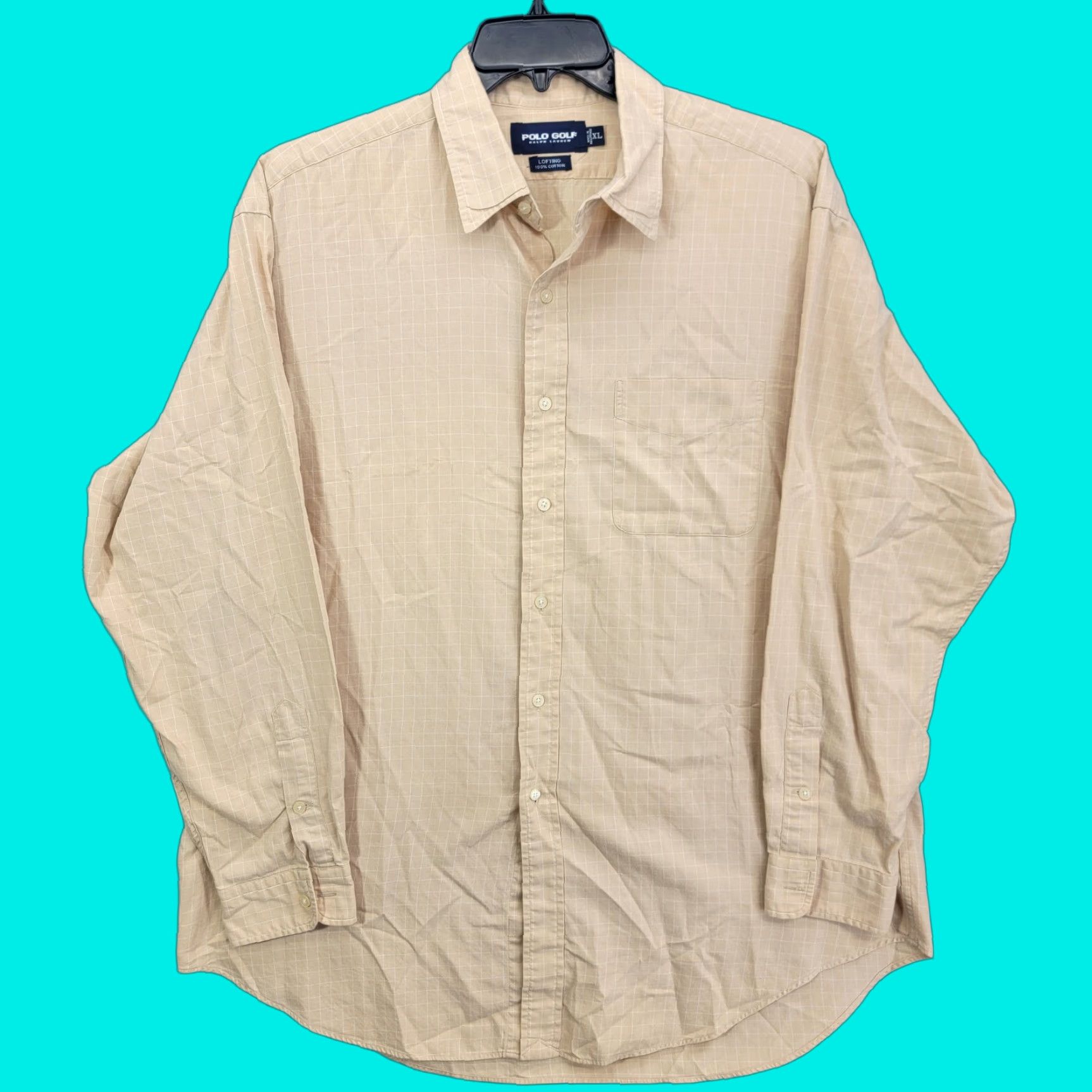Polo Ralph Lauren Polo Ralph Lauren Shirt Mens XL Lofting Pocket long sleeve button down Beige Cotton Polo Golf Shirt Size US XL / EU 56 / 4 - 1 Thumbnail