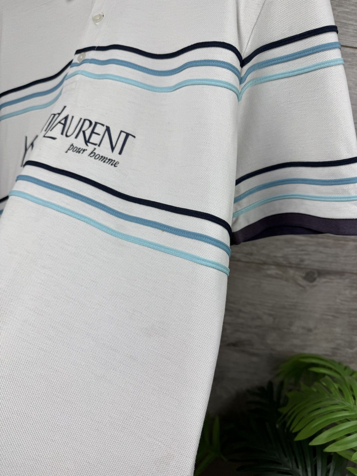 Yves Saint Laurent Ysl Yves Saint Laurent Polo Big logo Vintage Luxury T shirt Size US L / EU 52-54 / 3 - 15 Thumbnail