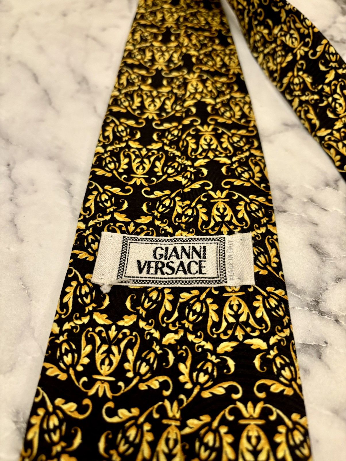 Versace Rare 90s Gianni Versace baroque silk tie Size ONE SIZE - 2 Thumbnail