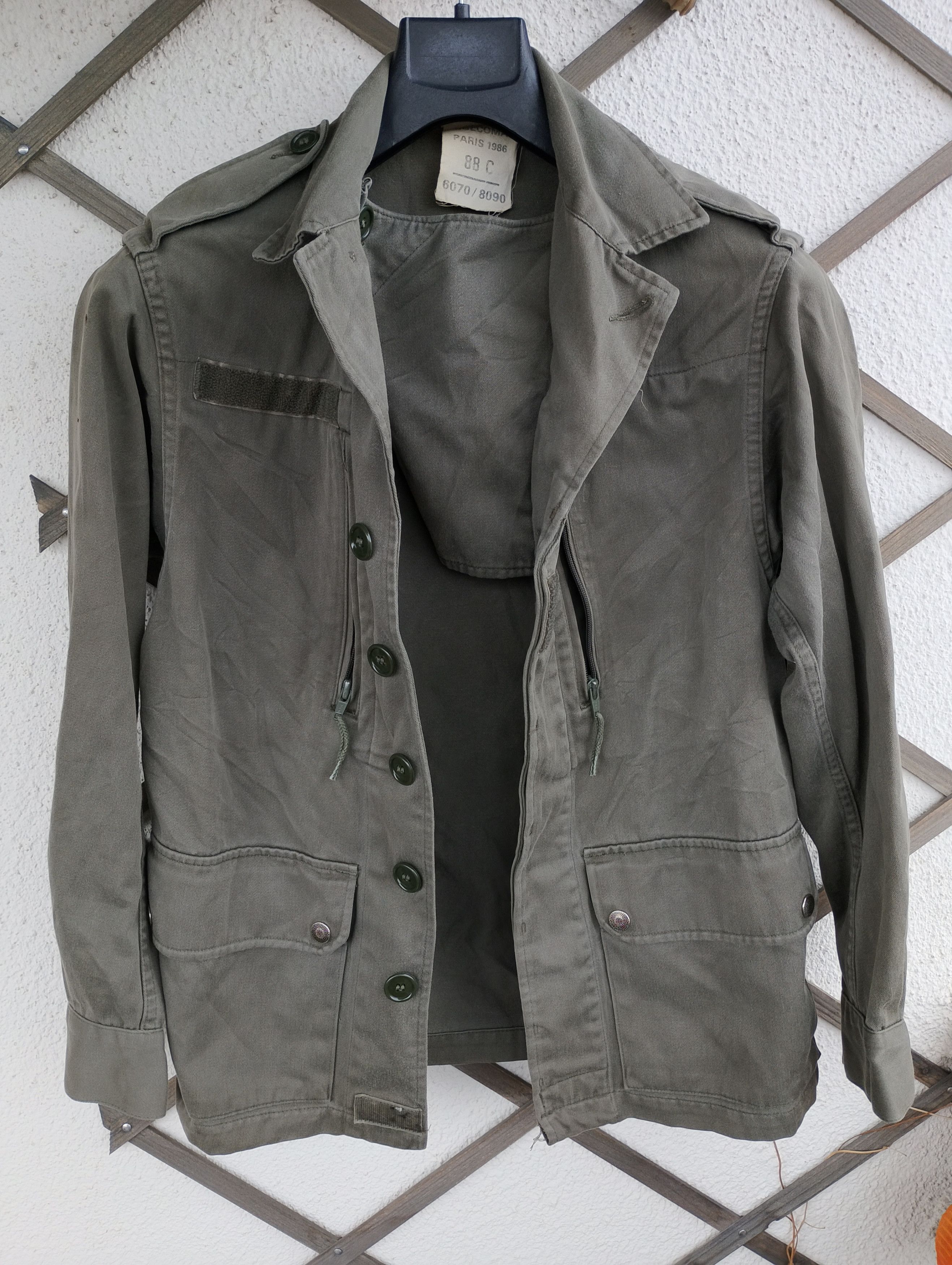 Vintage Army French Military F1 Green Field Ugecoma Paris 86 jacket Size US S / EU 44-46 / 1 - 1 Thumbnail
