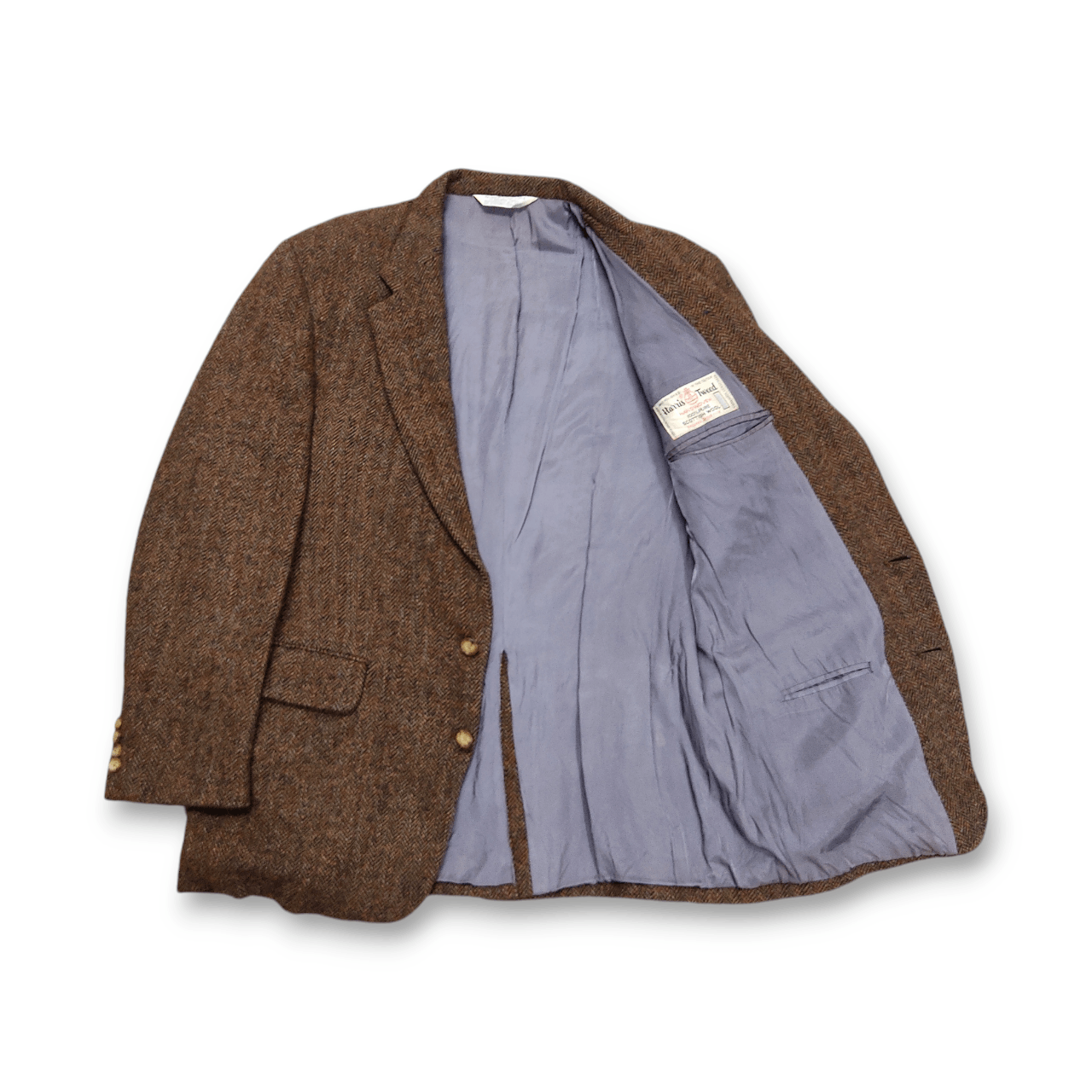 Harris Tweed Vintage 70s HARRIS TWEED Scottish Wool Blazer Jacket Size 44L - 5 Thumbnail