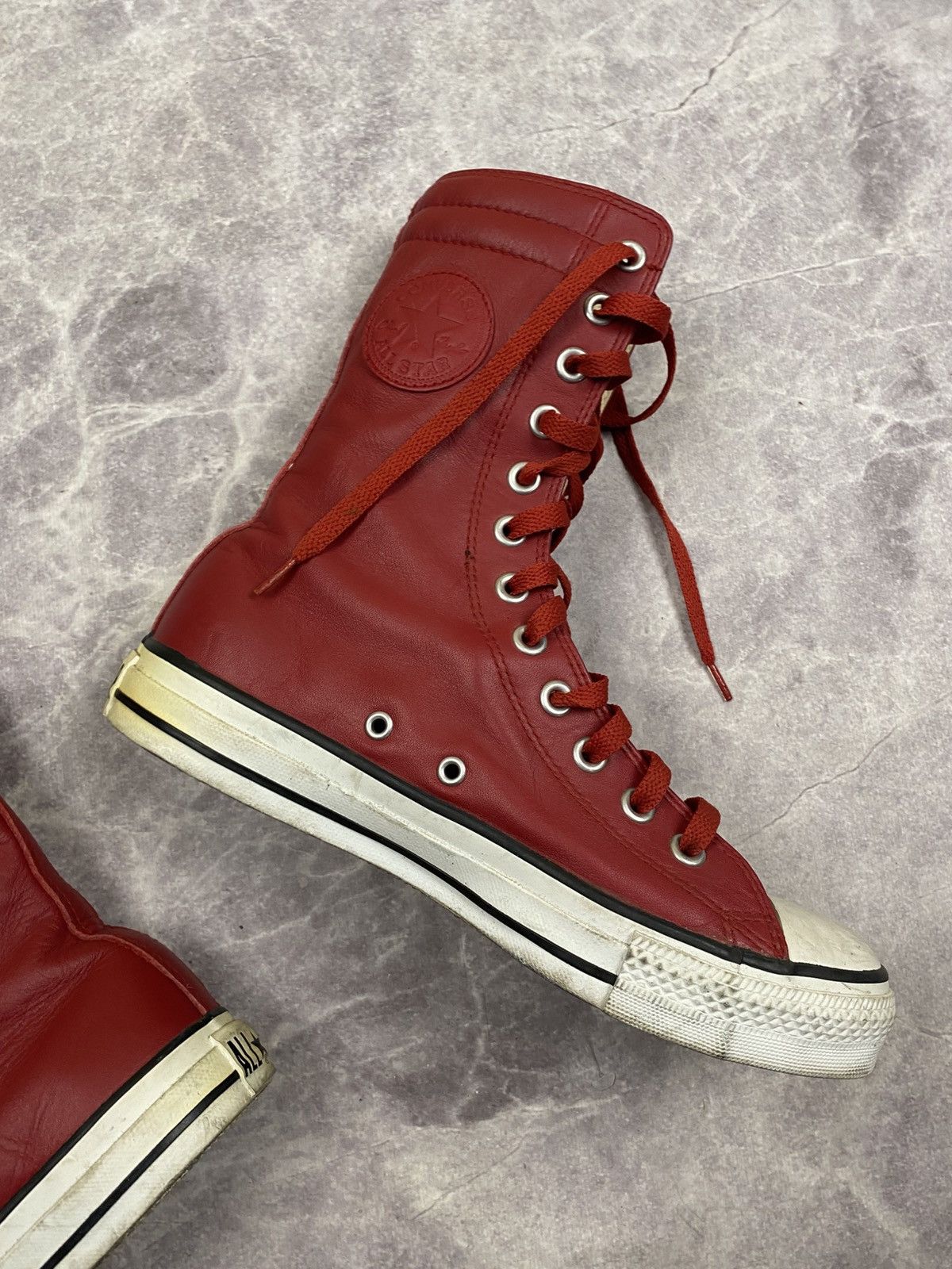 Converse Converse Y2K Vintage High Boxing Biker Moto Sneakers Lace-Up Size US 8.5 / IT 38.5 - 11 Thumbnail