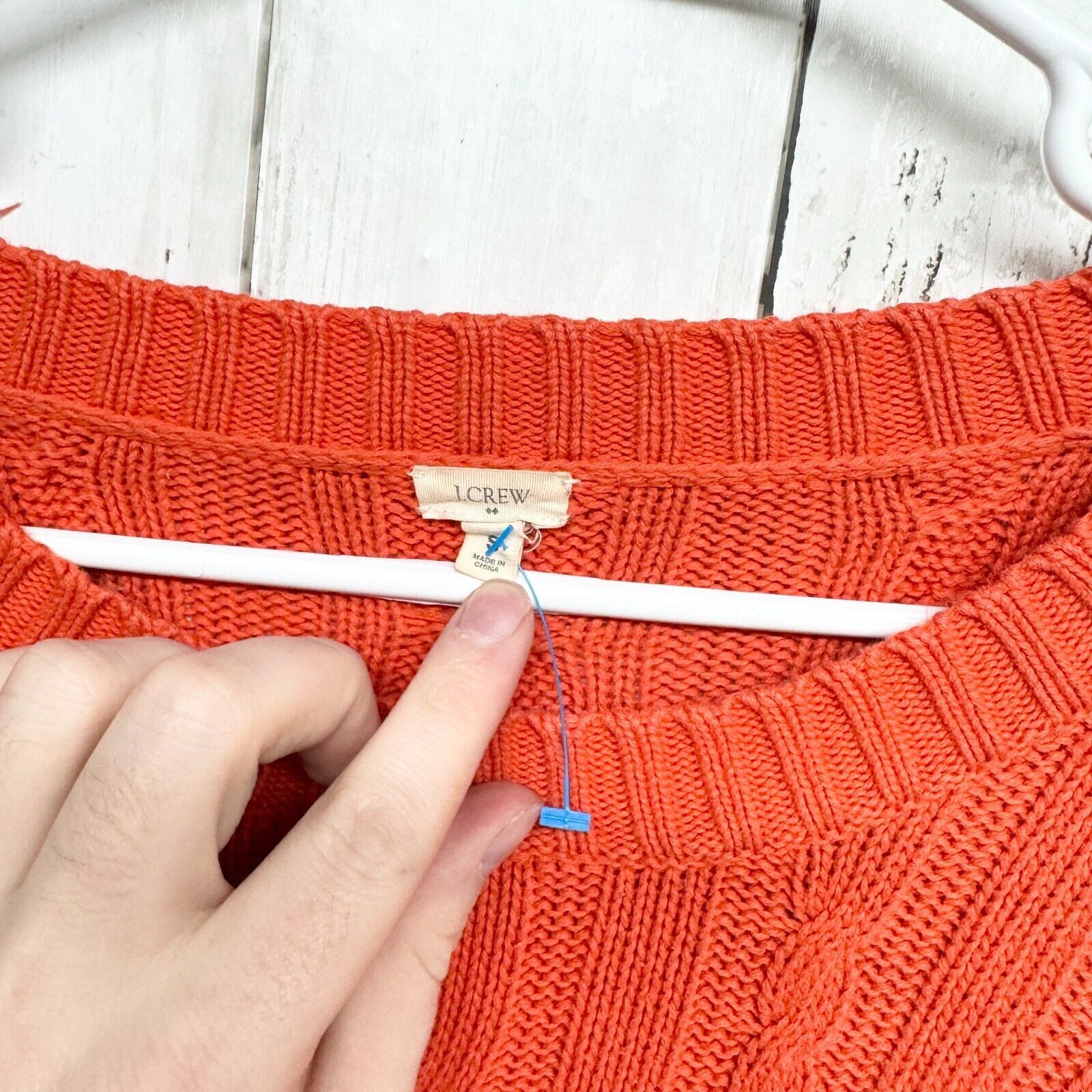 J.Crew J.Crew Small Cable Knit Pullover Sweater Orange Long Sleeve Size S / US 4 / IT 40 - 2 Thumbnail
