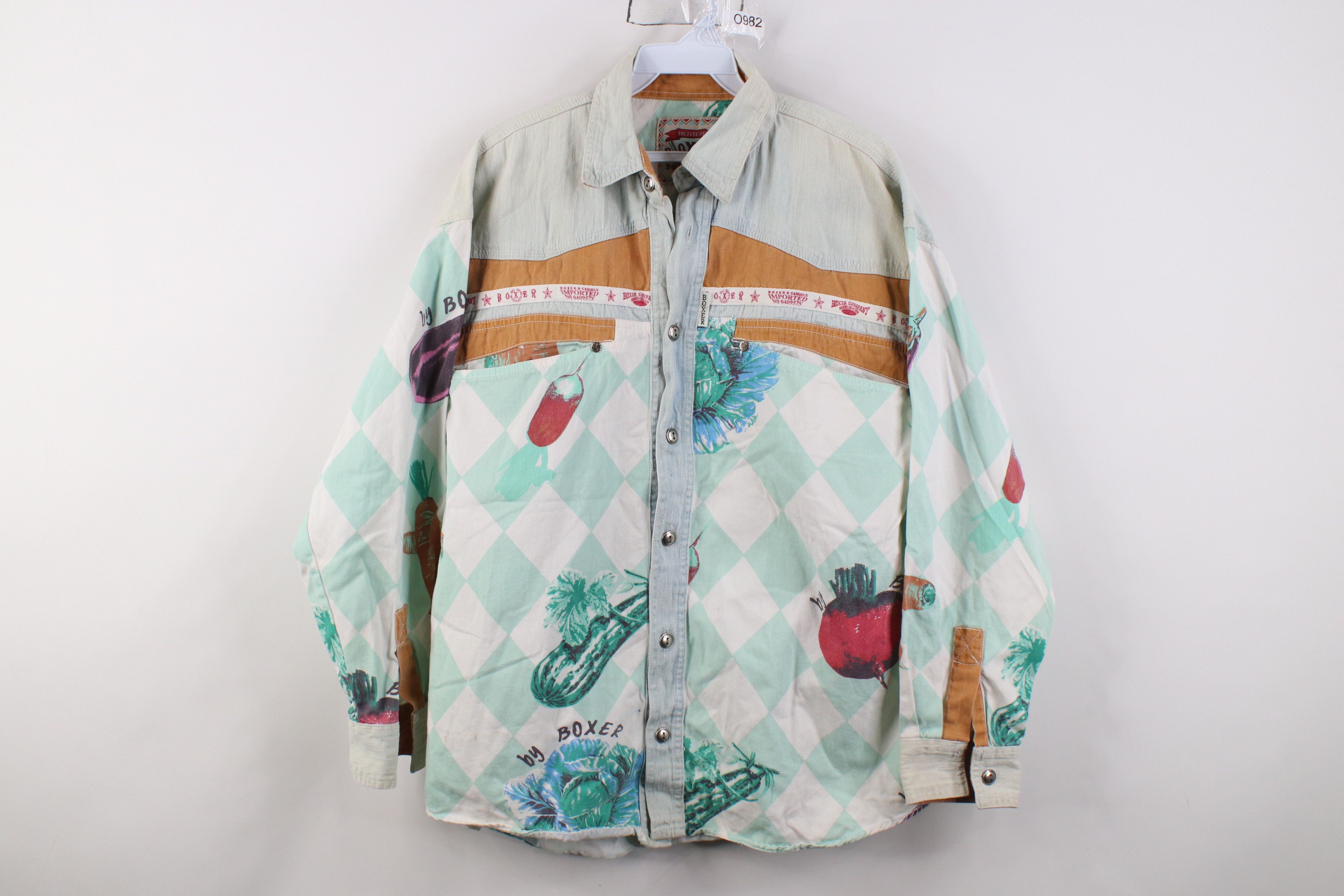 Vintage Vintage 90s Streetwear All Over Print Button Shirt Size US S / EU 44-46 / 1 - 1 Thumbnail