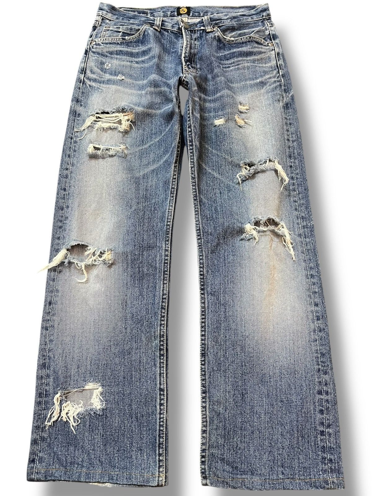 Big John Vintage Big John Ripped Grunge Distressed Denim Size US 29 - 1 Thumbnail