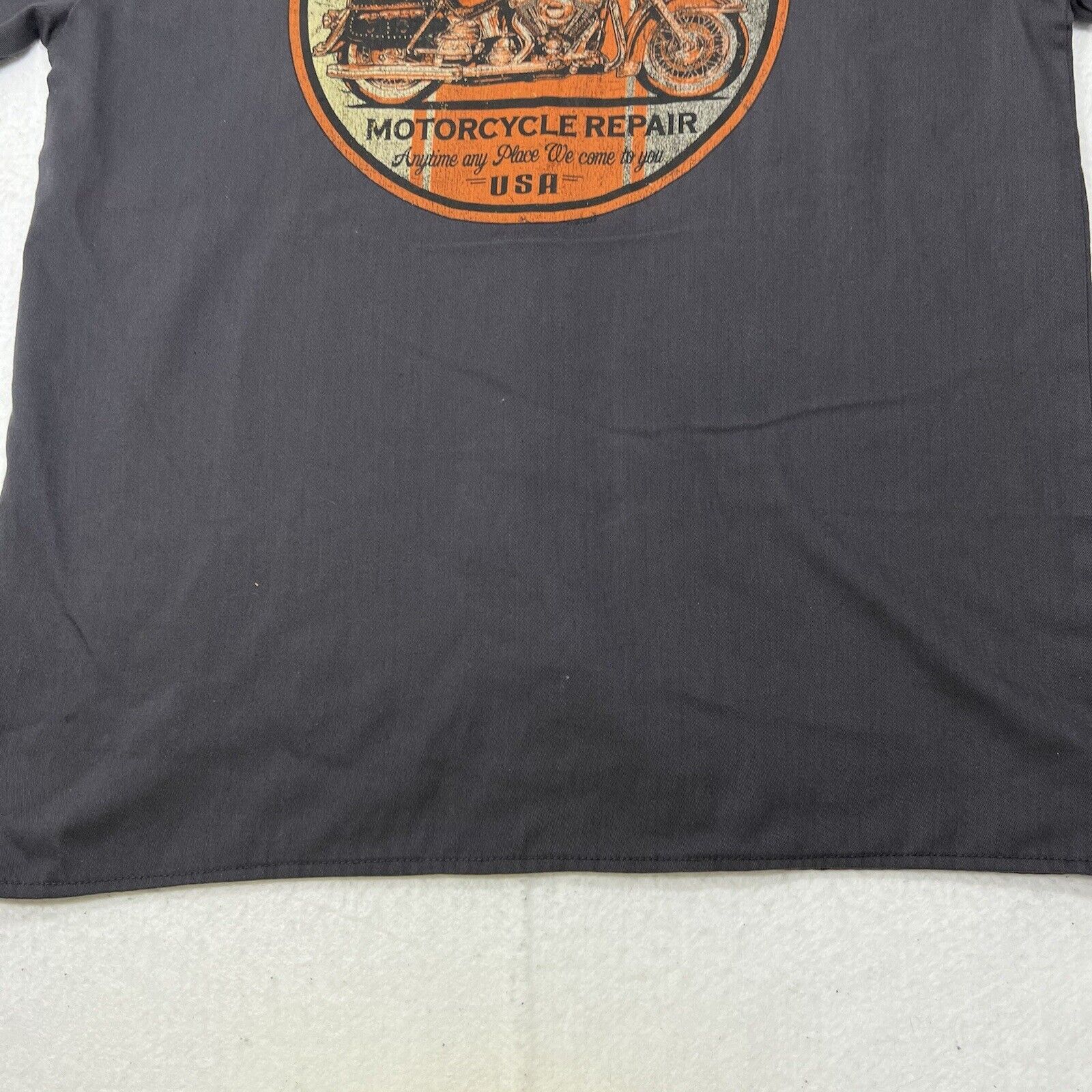 Vintage BikerWear USA Last Stop Motorcycle Repair Short Sleeve Shirt Size US L / EU 52-54 / 3 - 3 Thumbnail