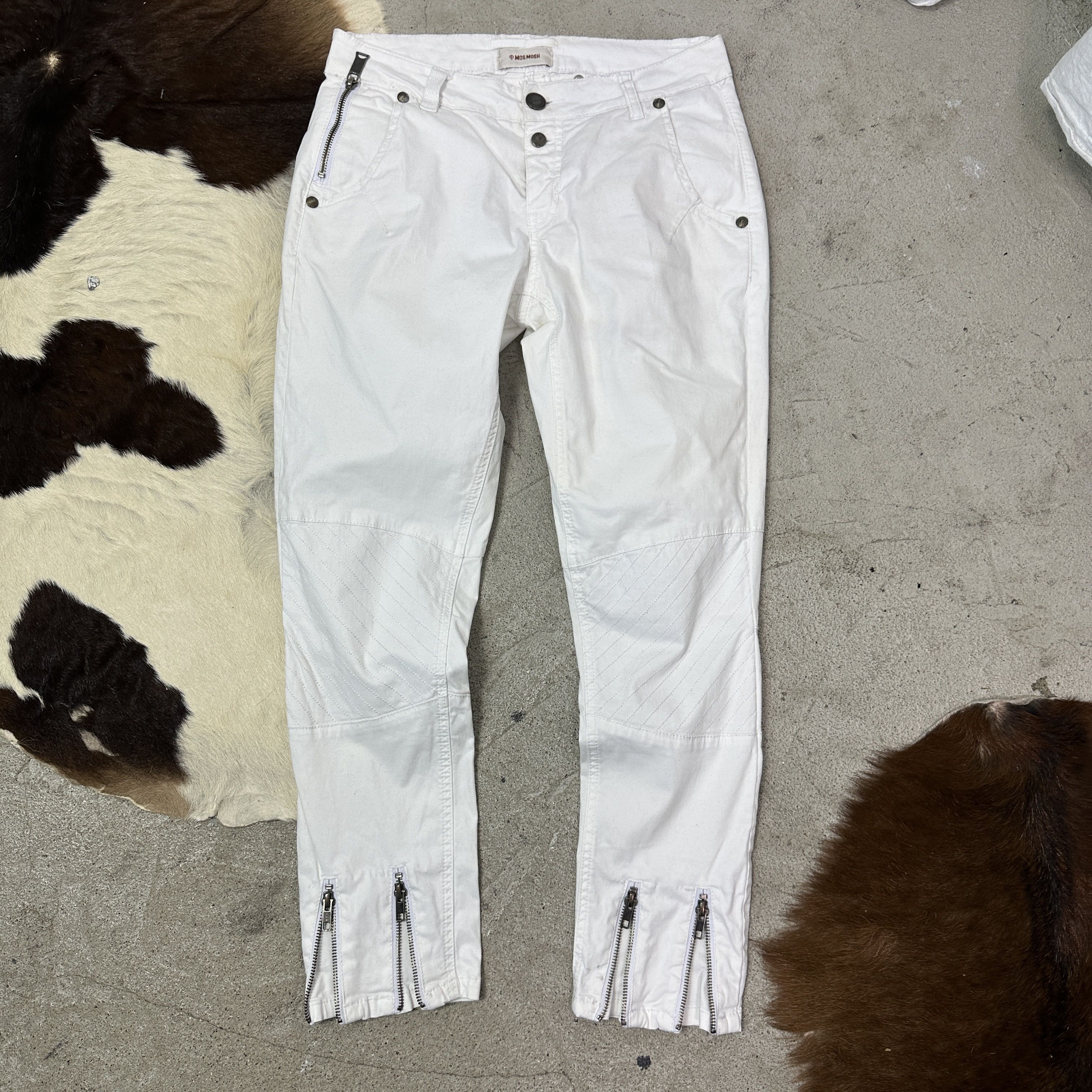 Vintage Vintage Avant Garde Grunge Zippers Skinny Capri Pants Y2K Size 24" / US 00 / IT 34 - 6 Thumbnail