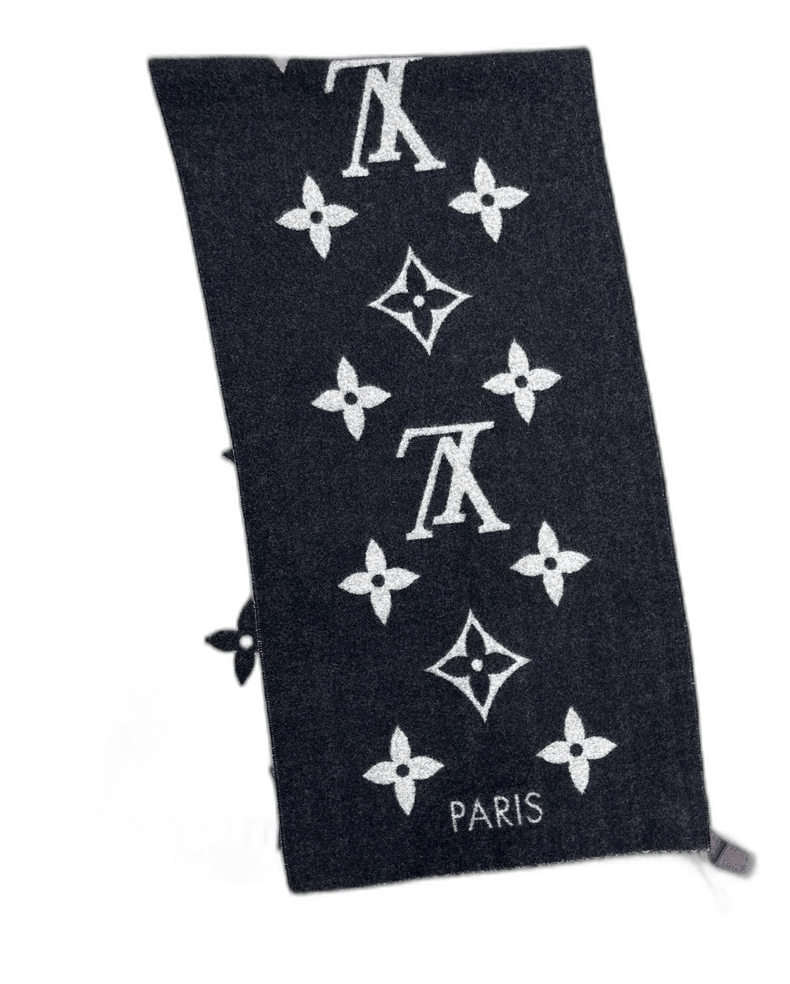 Louis Vuitton Reykjavik Double-Sided Cashmere Fringed Scarf Size ONE SIZE - 1 Thumbnail