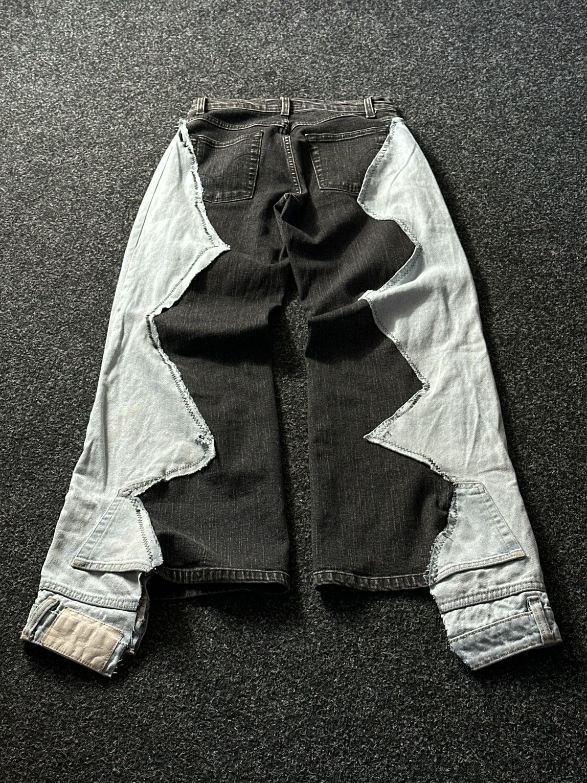 If Six Was Nine 🚨GRAIL CUSTOM DENIM JEANS 2in1 ULTRA BAGGY Y2K JAPANESE STYL Size US 30 / EU 46 - 1 Thumbnail