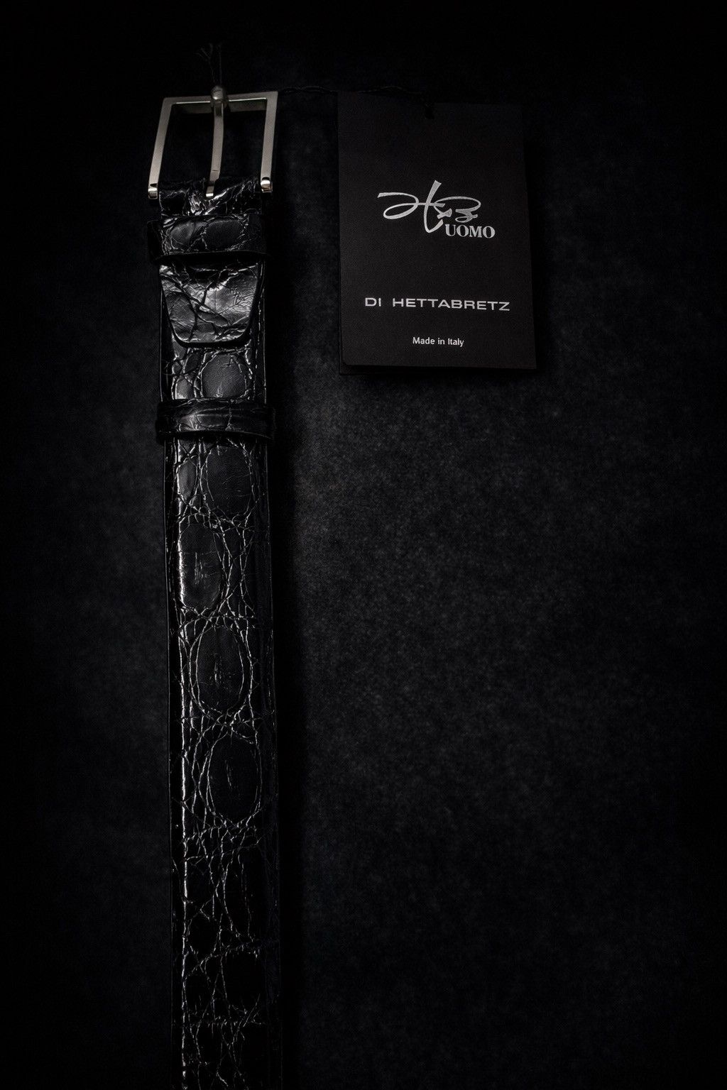 Hettabretz Hettabretz Uomo Genuine Crocodile Leather Belt Size 38 - 1 Thumbnail