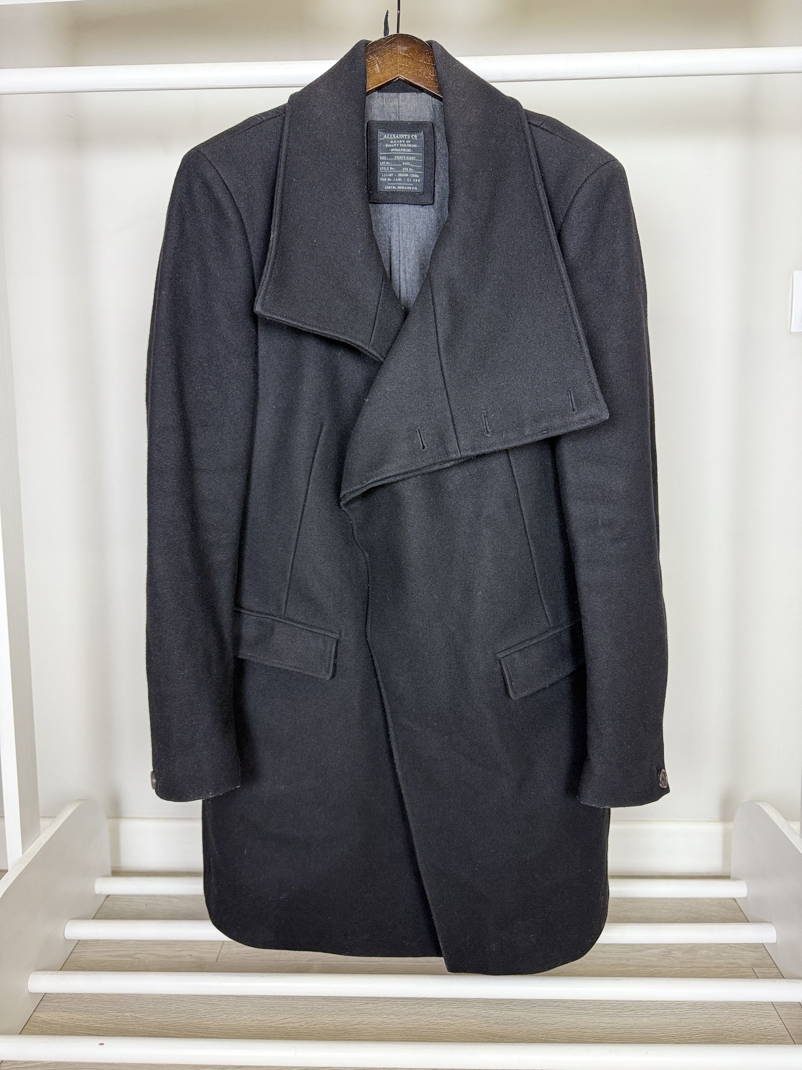 Allsaints Allsaints Avant Garde asymmetric wool coat Size US M / EU 48-50 / 2 - 2 Thumbnail